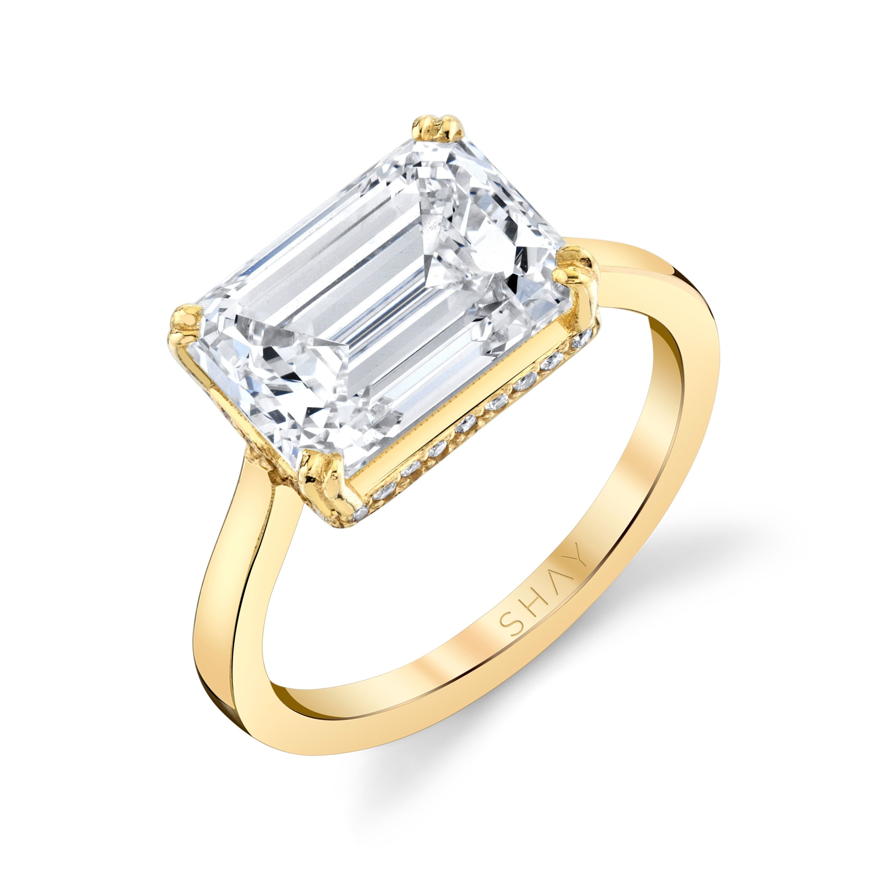 SHAY Diamond East West Ring, 5.56ct, 18k gold, detail view