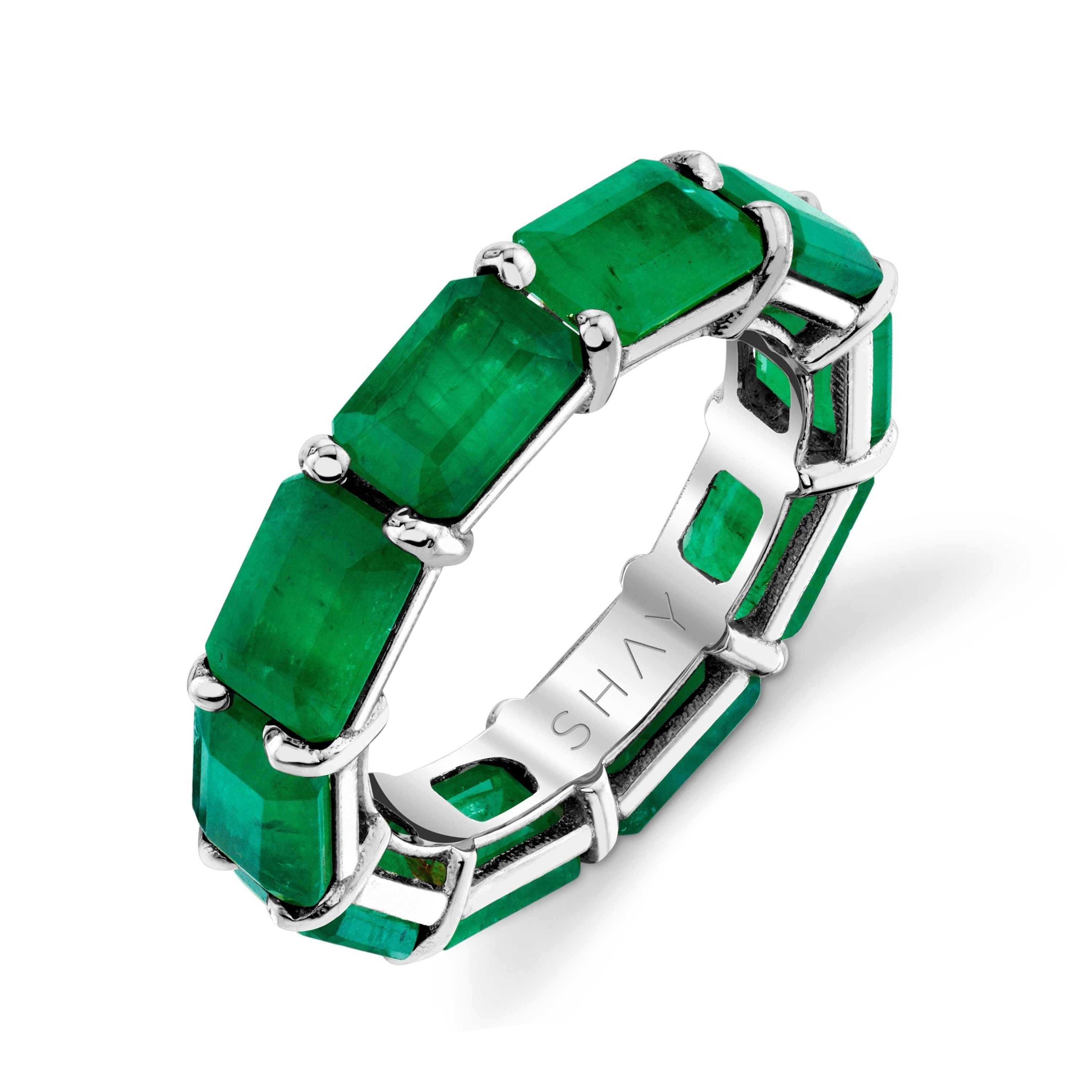 EMERALD EAST WEST ETERNITY BAND