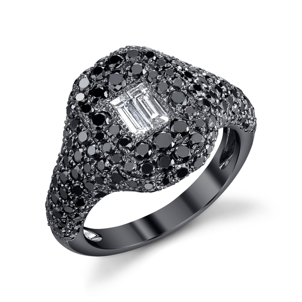 Black diamond pinky ring mens Clearance