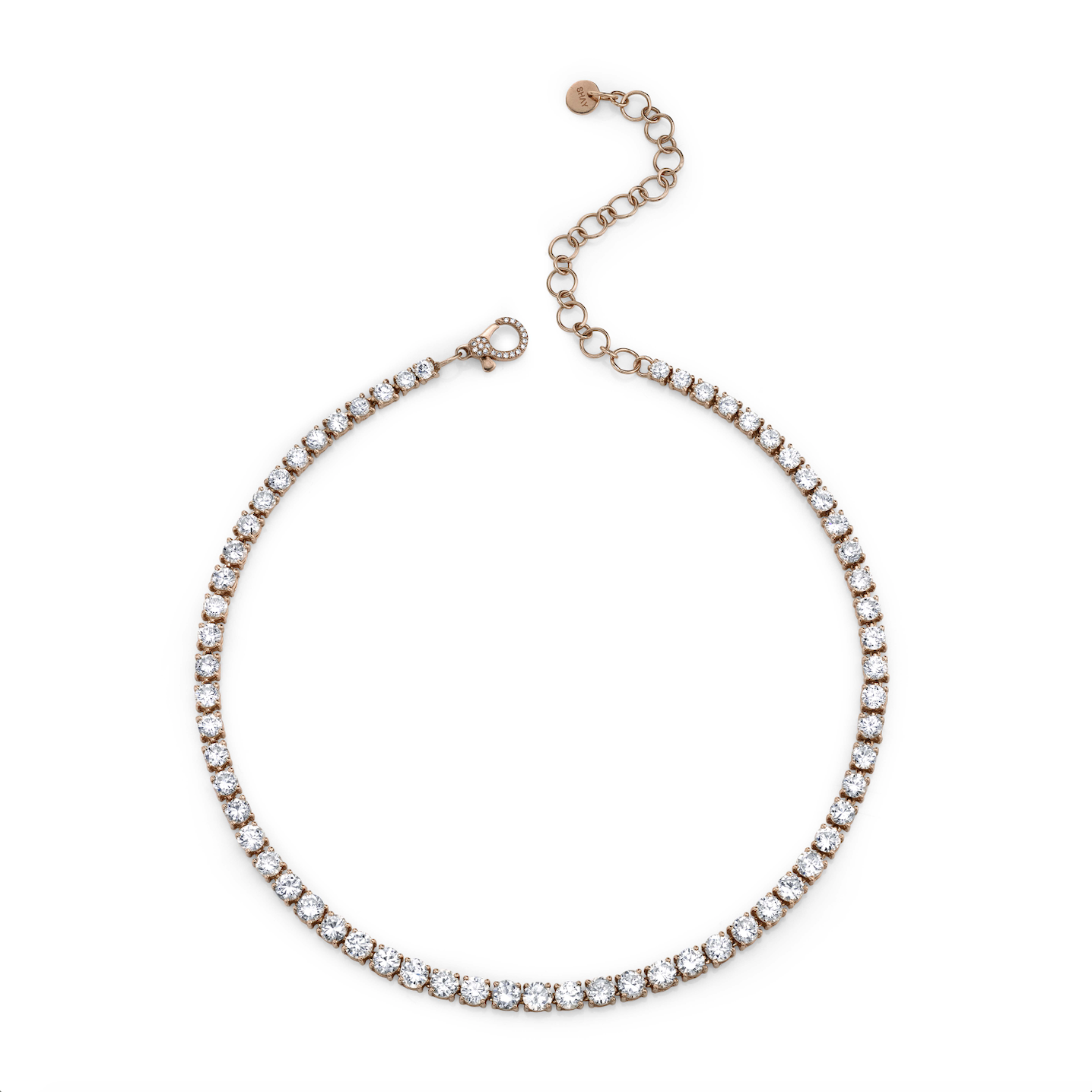 SHAY Diamond Tennis Necklace, 18.5ct, 18k gold, additional view
