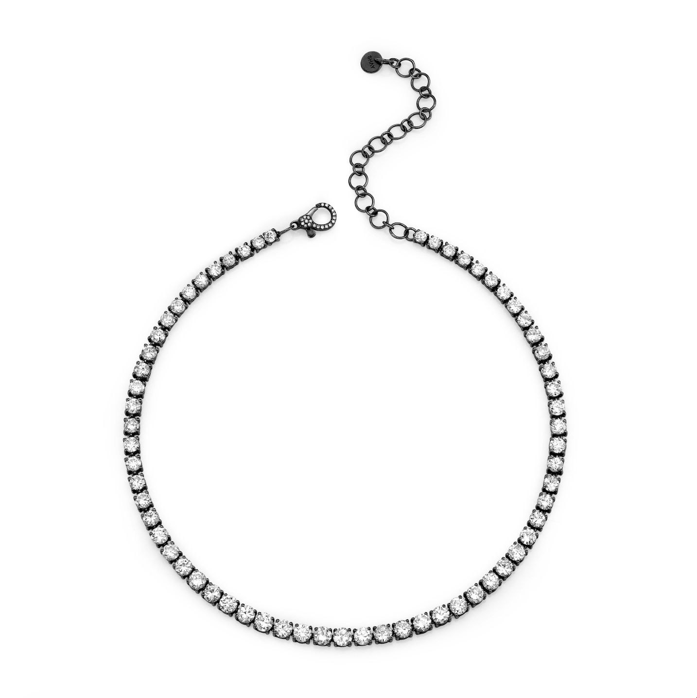 SHAY Diamond Tennis Necklace, 18.5ct, 18k gold, additional view 2