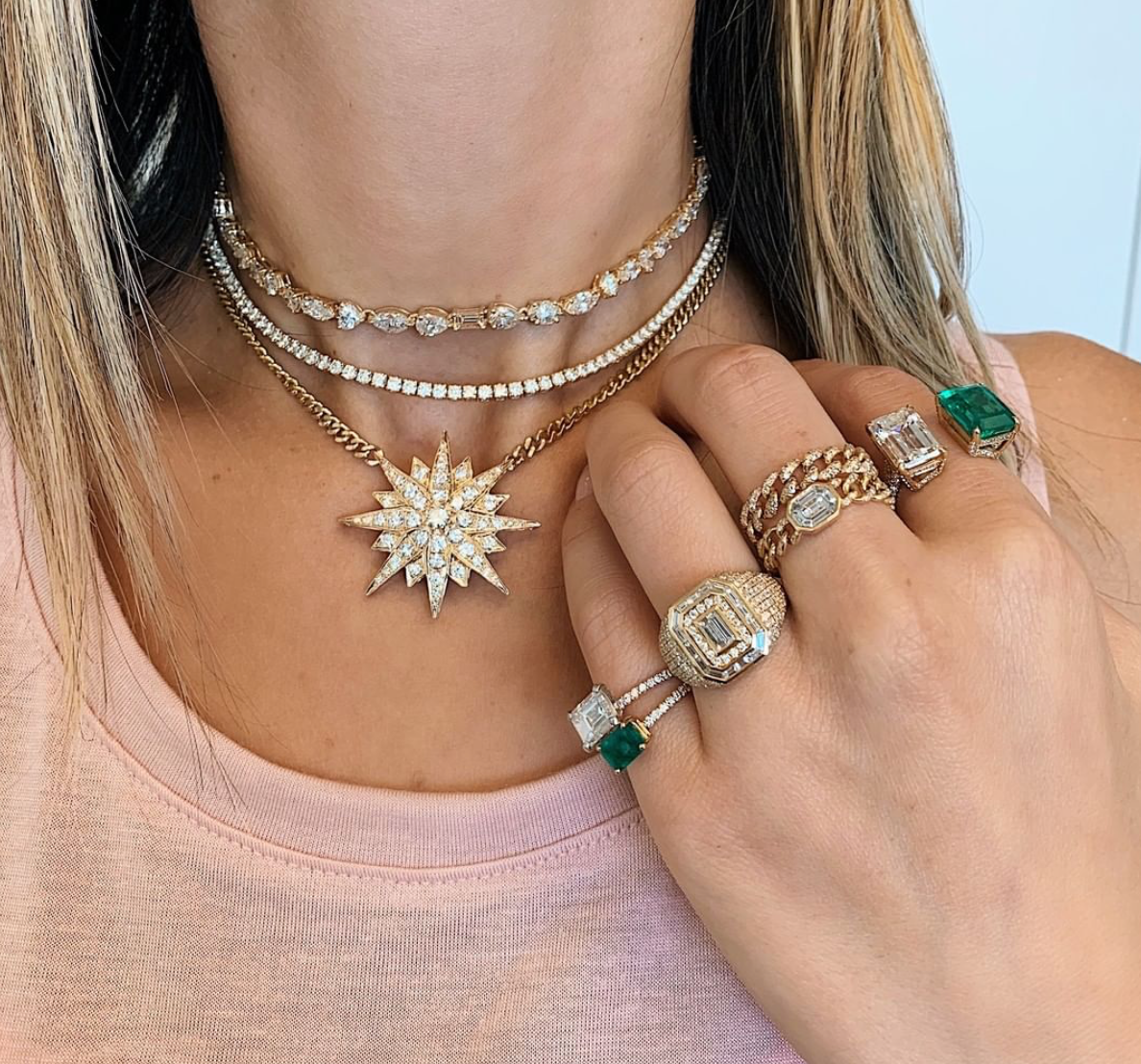 READY TO SHIP DIAMOND PAVE TENNIS CHOKER