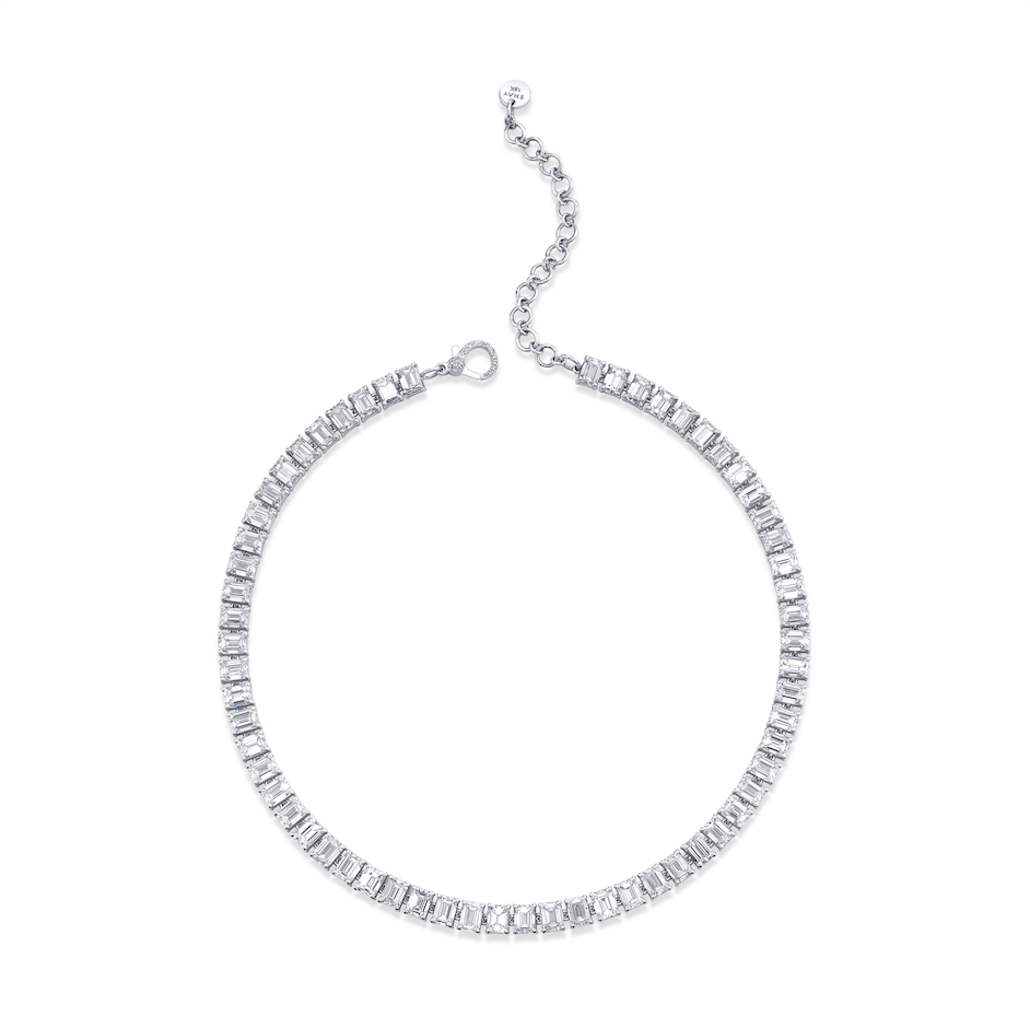 SHAY Diamond Eternity Necklace, 36ct, 18k gold, detail view