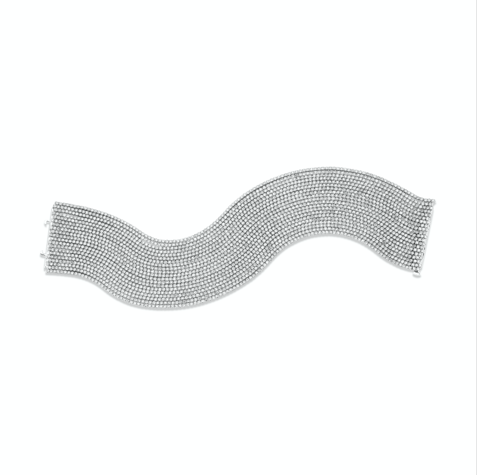 SHAY Diamond 20 Thread Stack Bracelet, 20.78ct, 18k gold, additional view