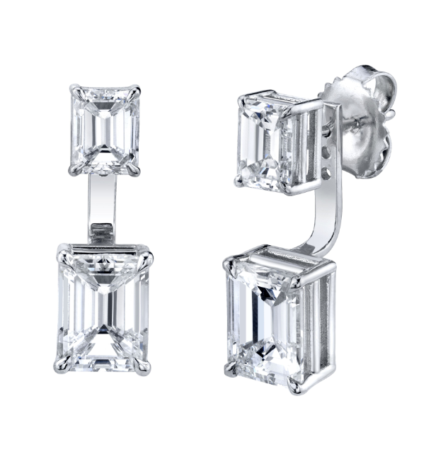 SHAY Diamond Ear Jacket, 5.5ct, 18k gold, detail view