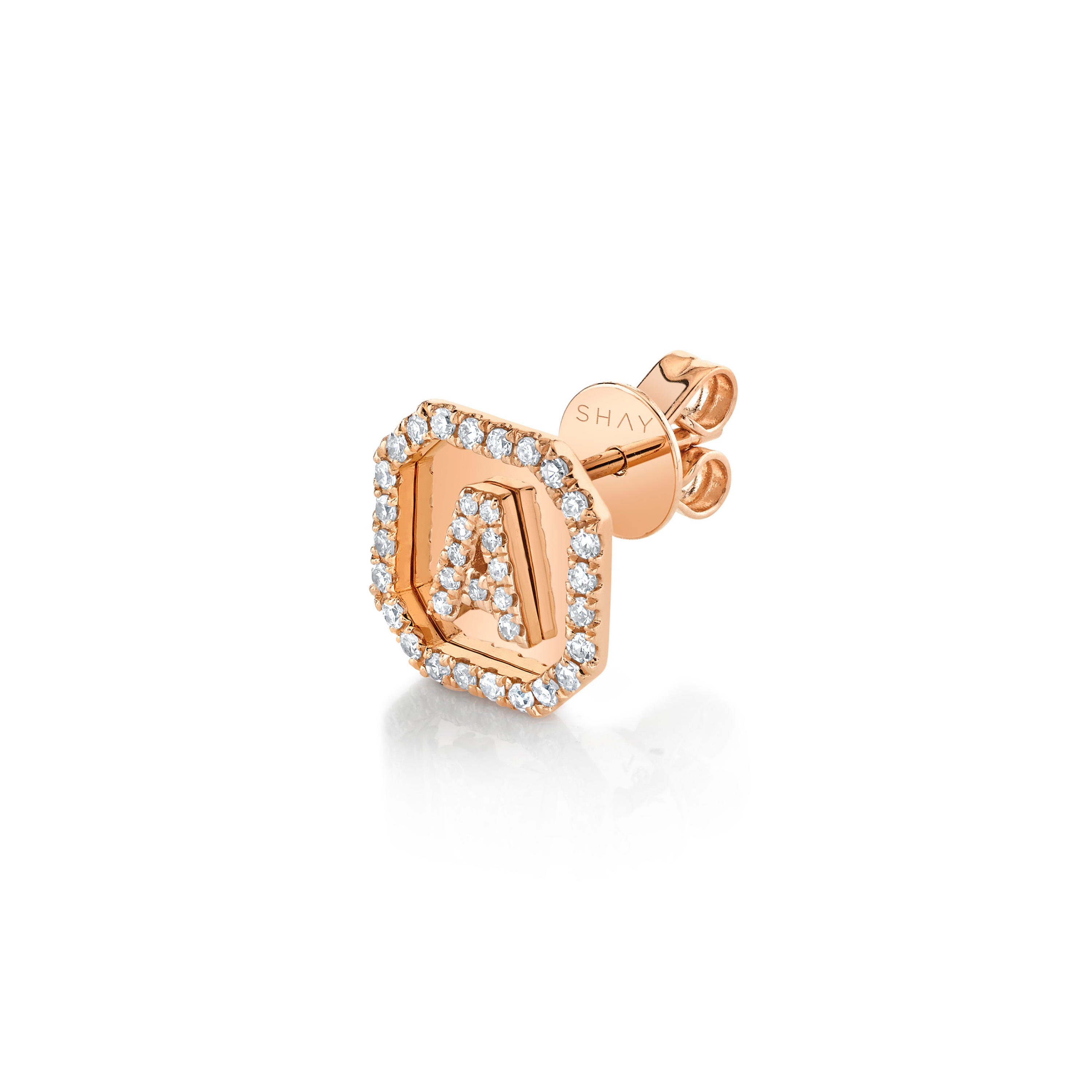 MINI ME DIAMOND INITIAL NAMEPLATE STUD
