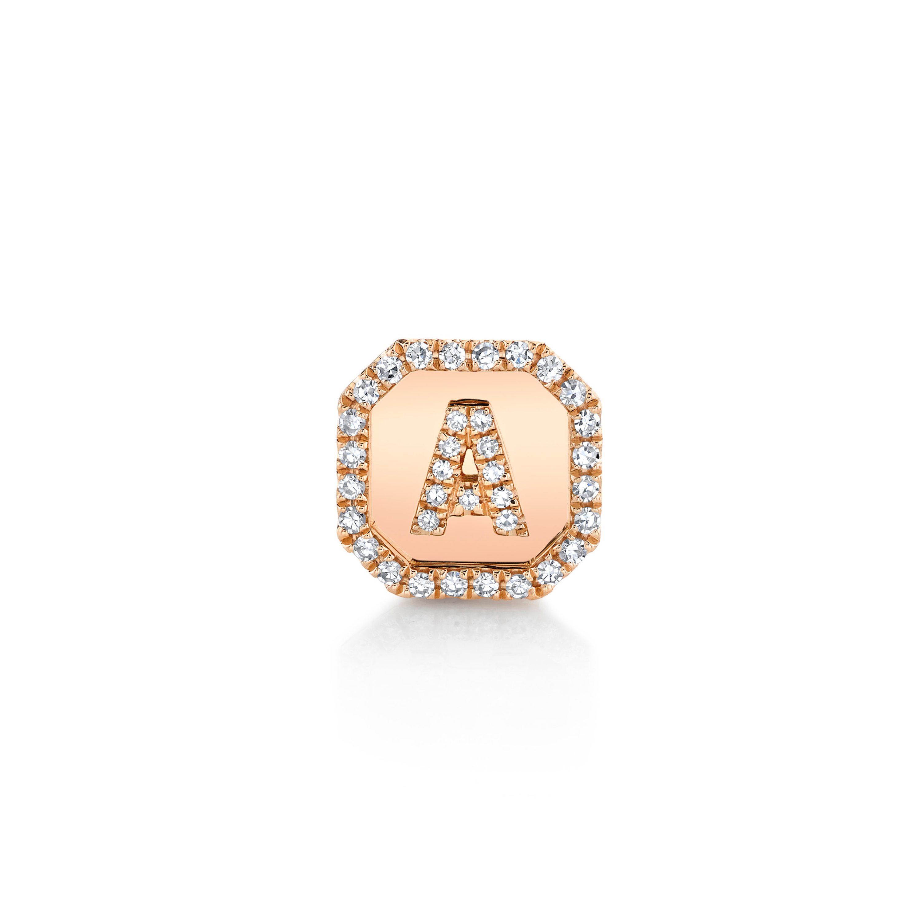MINI ME DIAMOND INITIAL NAMEPLATE STUD