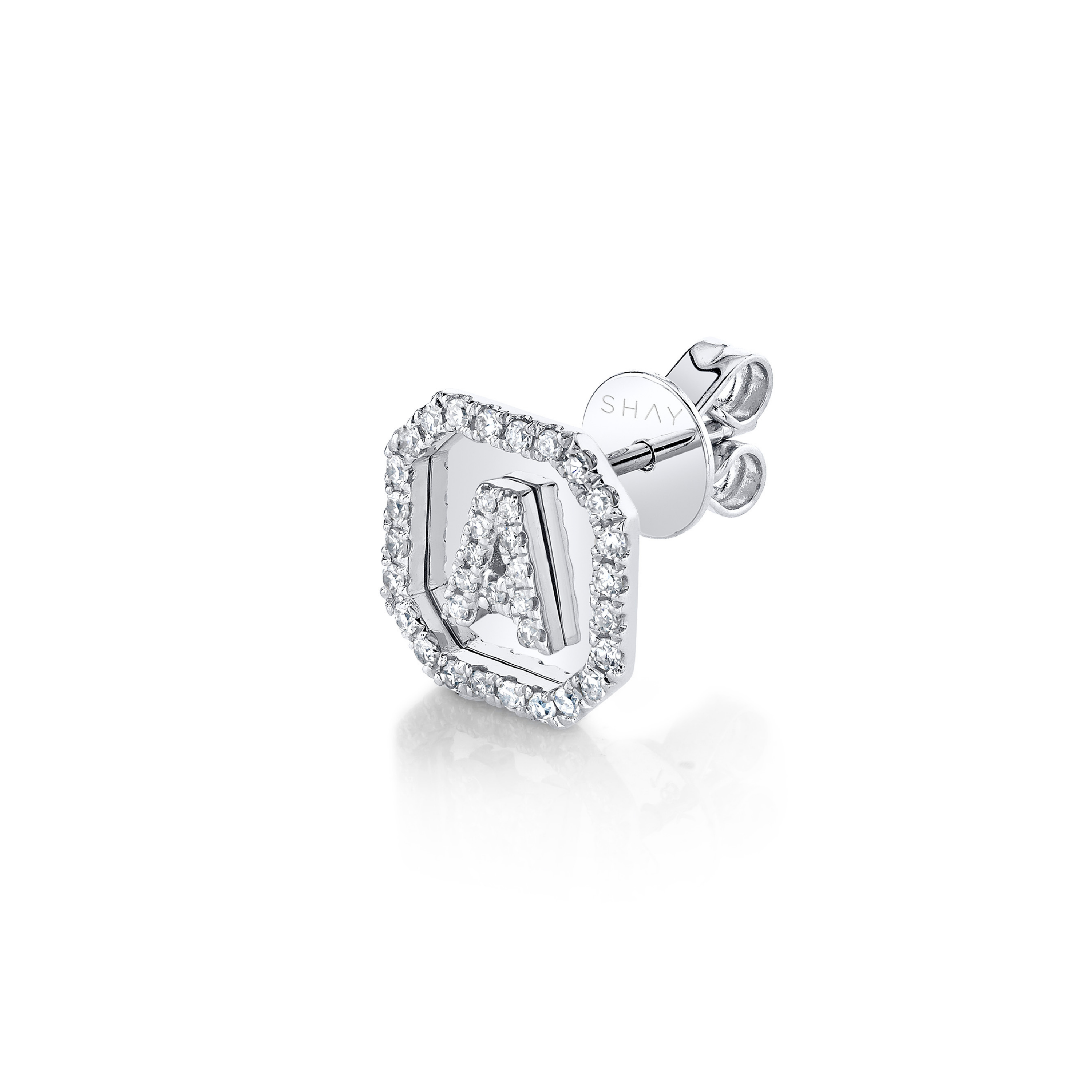 MINI ME DIAMOND INITIAL NAMEPLATE STUD