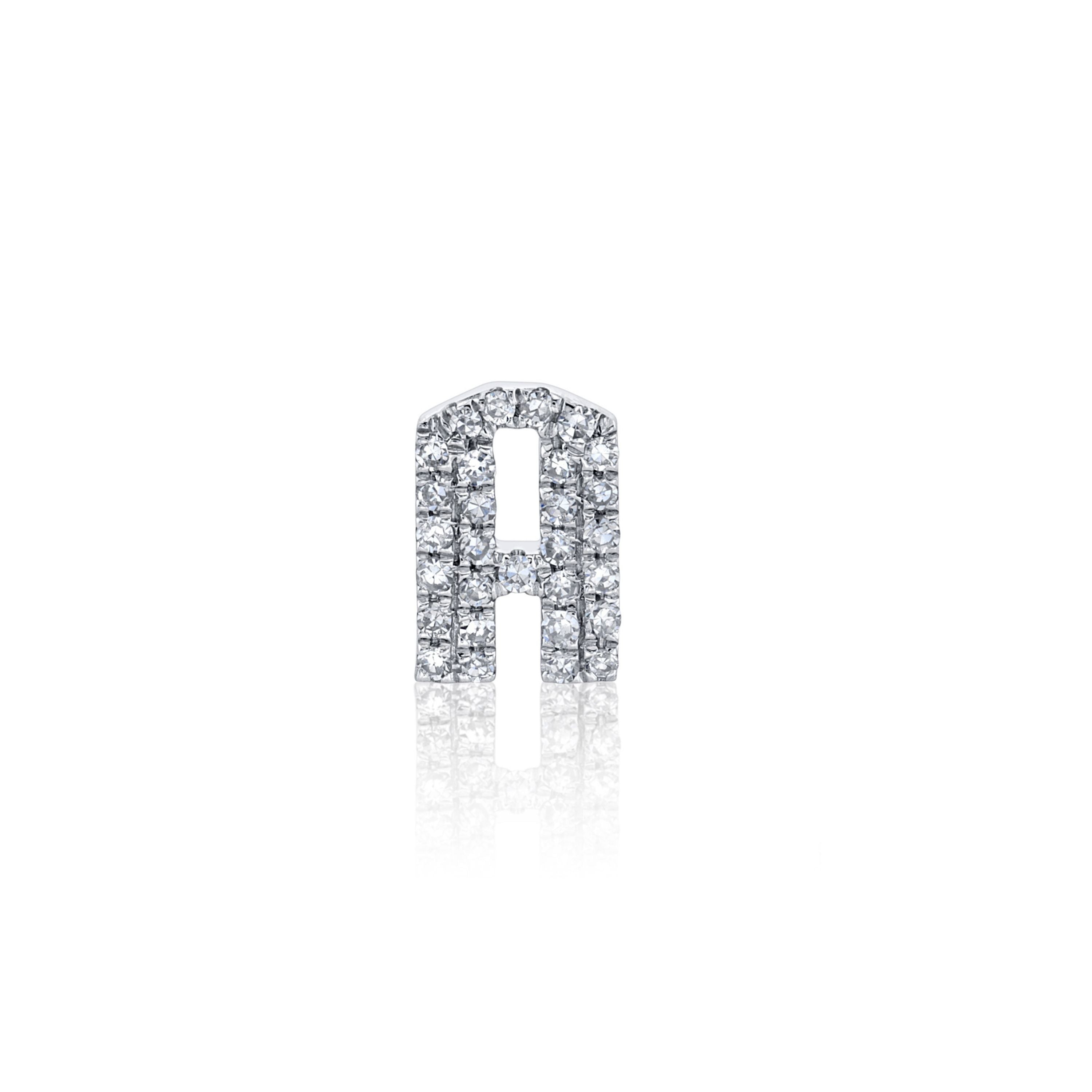 DIAMOND SINGLE PAVE INITIAL STUD