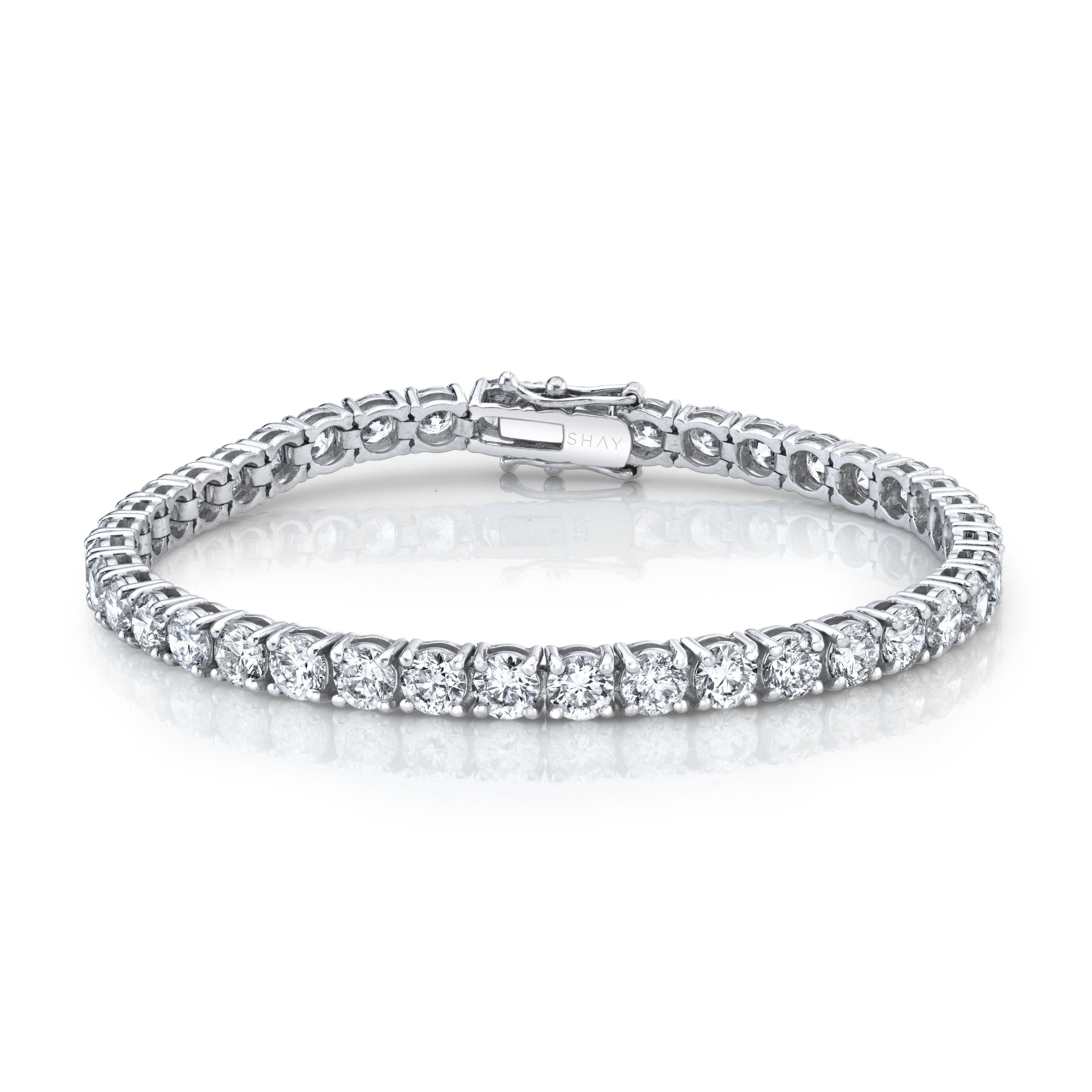SHAY Diamond Tennis Bracelet, 15cts, 15ct, 18k gold, detail view