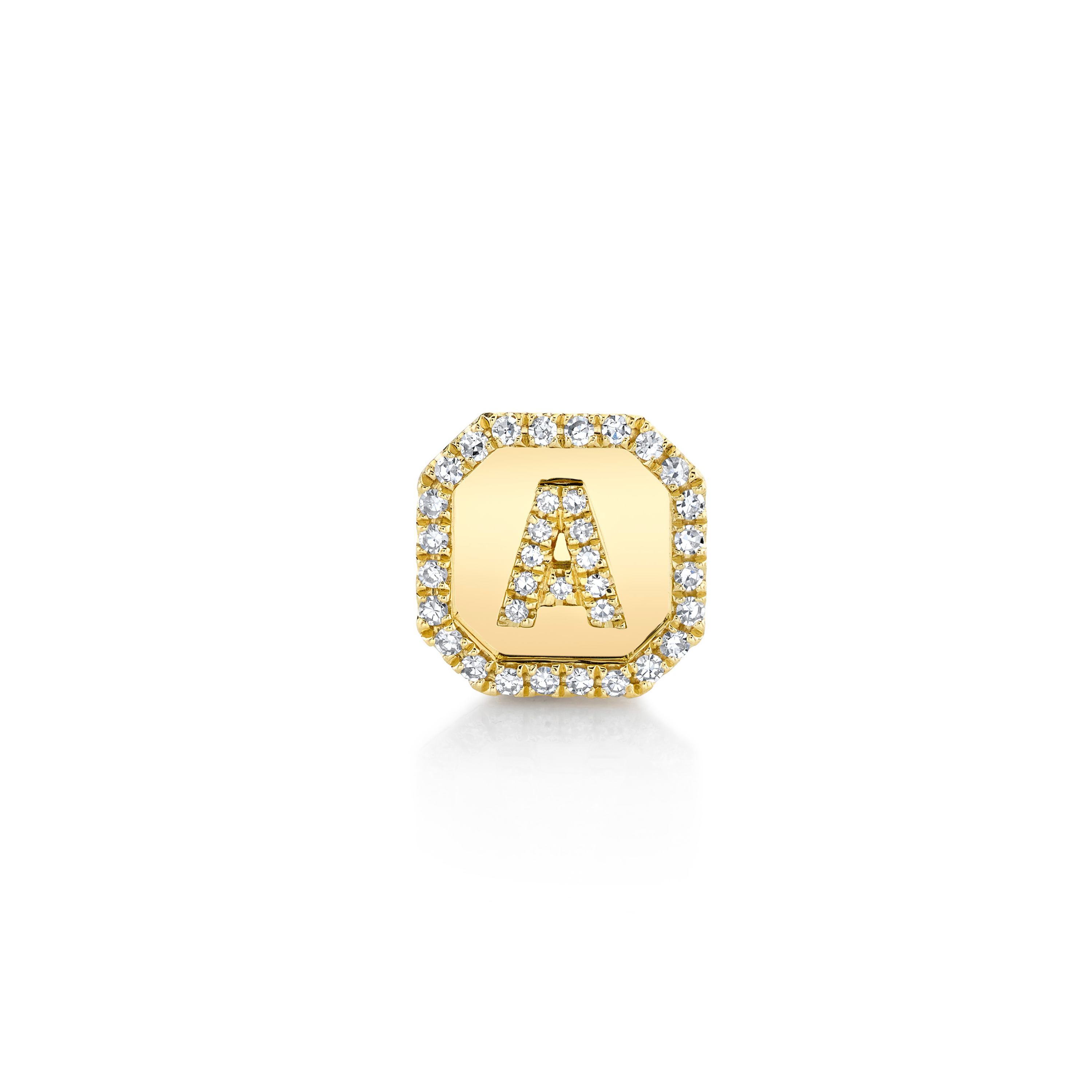 MINI ME DIAMOND INITIAL NAMEPLATE STUD