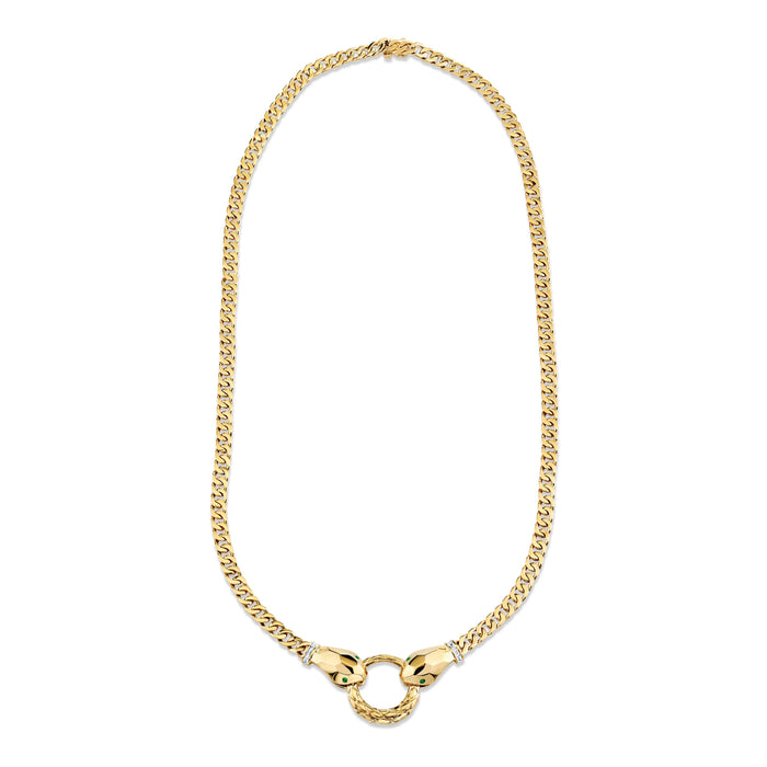 READY TO SHIP DOUBLE SNAKE MINI FLAT LINK NECKLACE