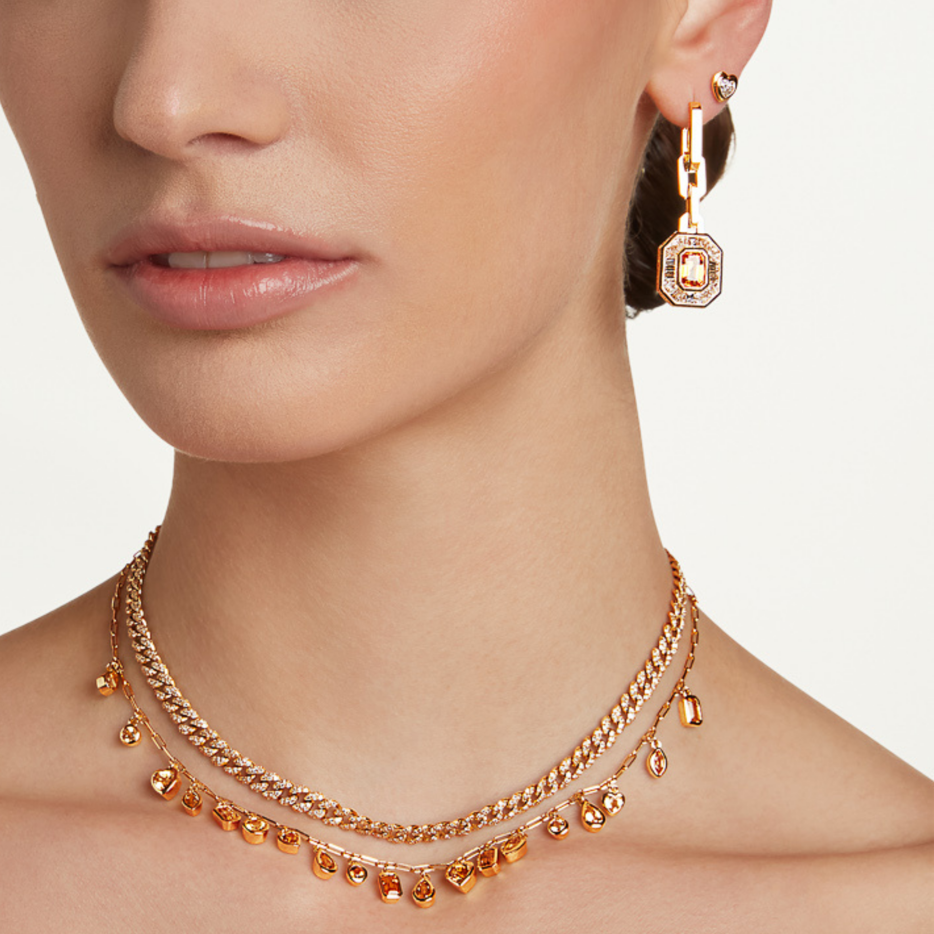 READY TO SHIP YELLOW SAPPHIRE & DIAMOND HALO DROP EARRINGS