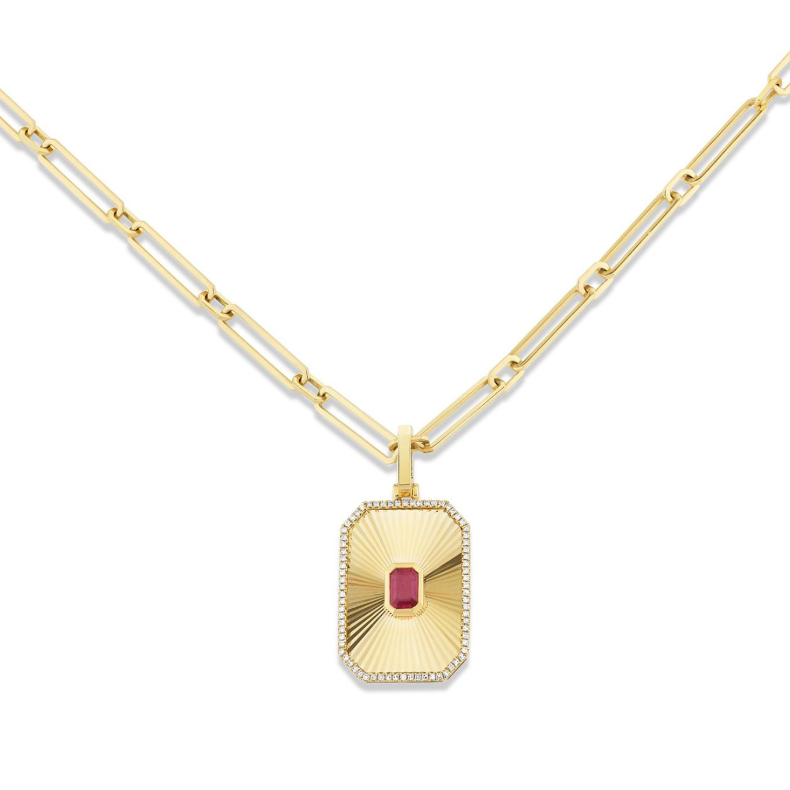 RUBY RADIANT DECO NECKLACE