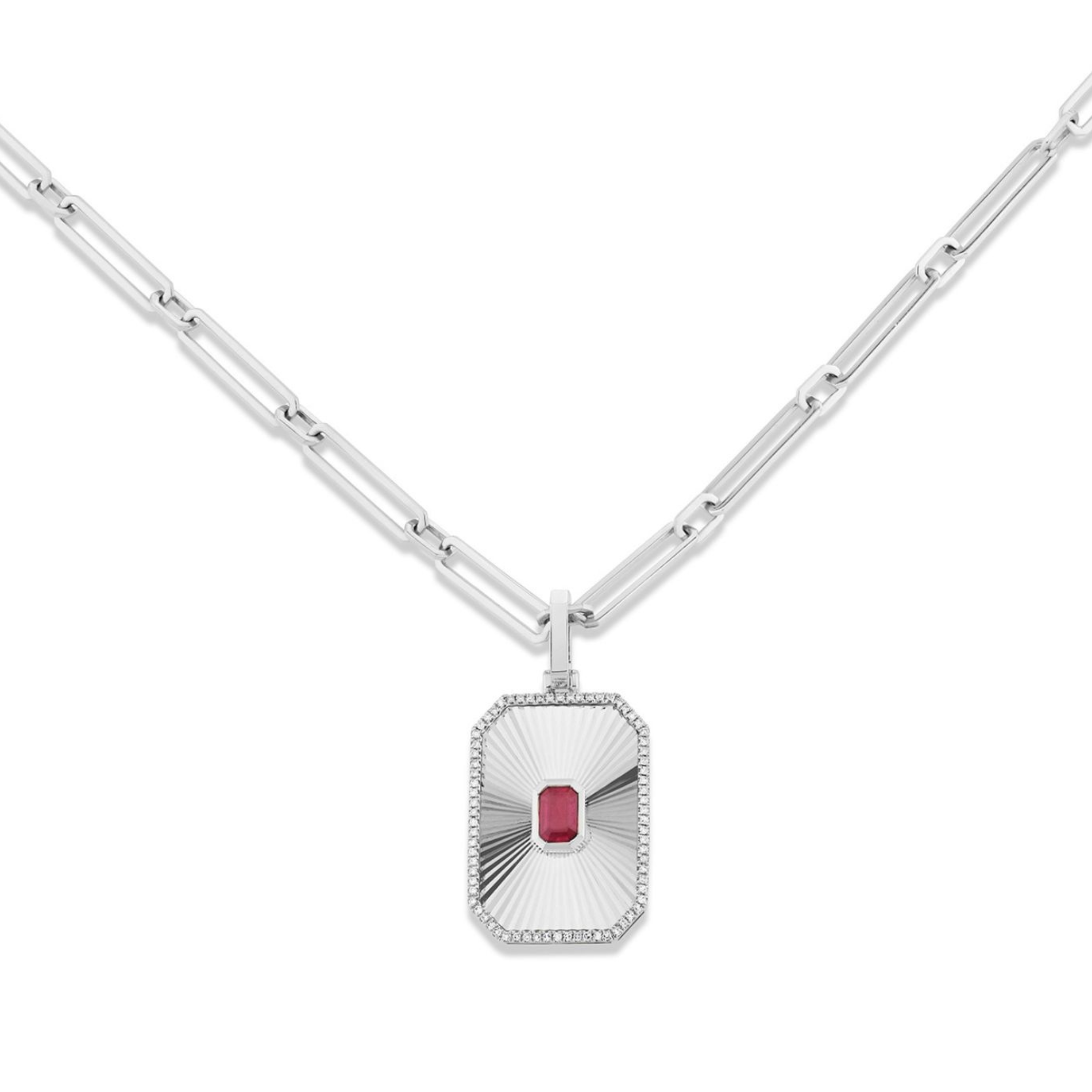 RUBY RADIANT DECO NECKLACE