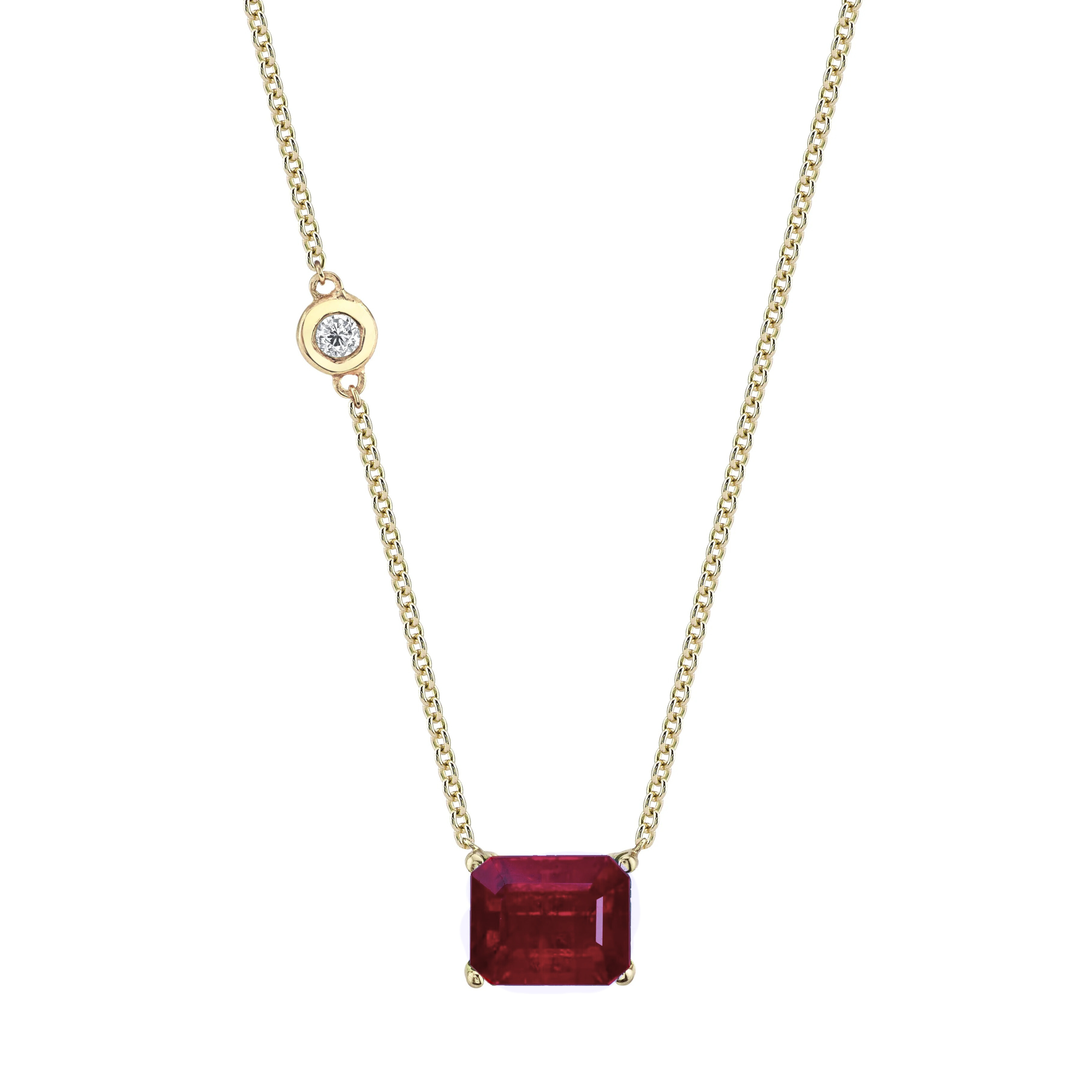 RUBY SOLITAIRE NECKLACE