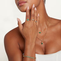 READY TO SHIP EMERALD MARQUISE FLOATING RING