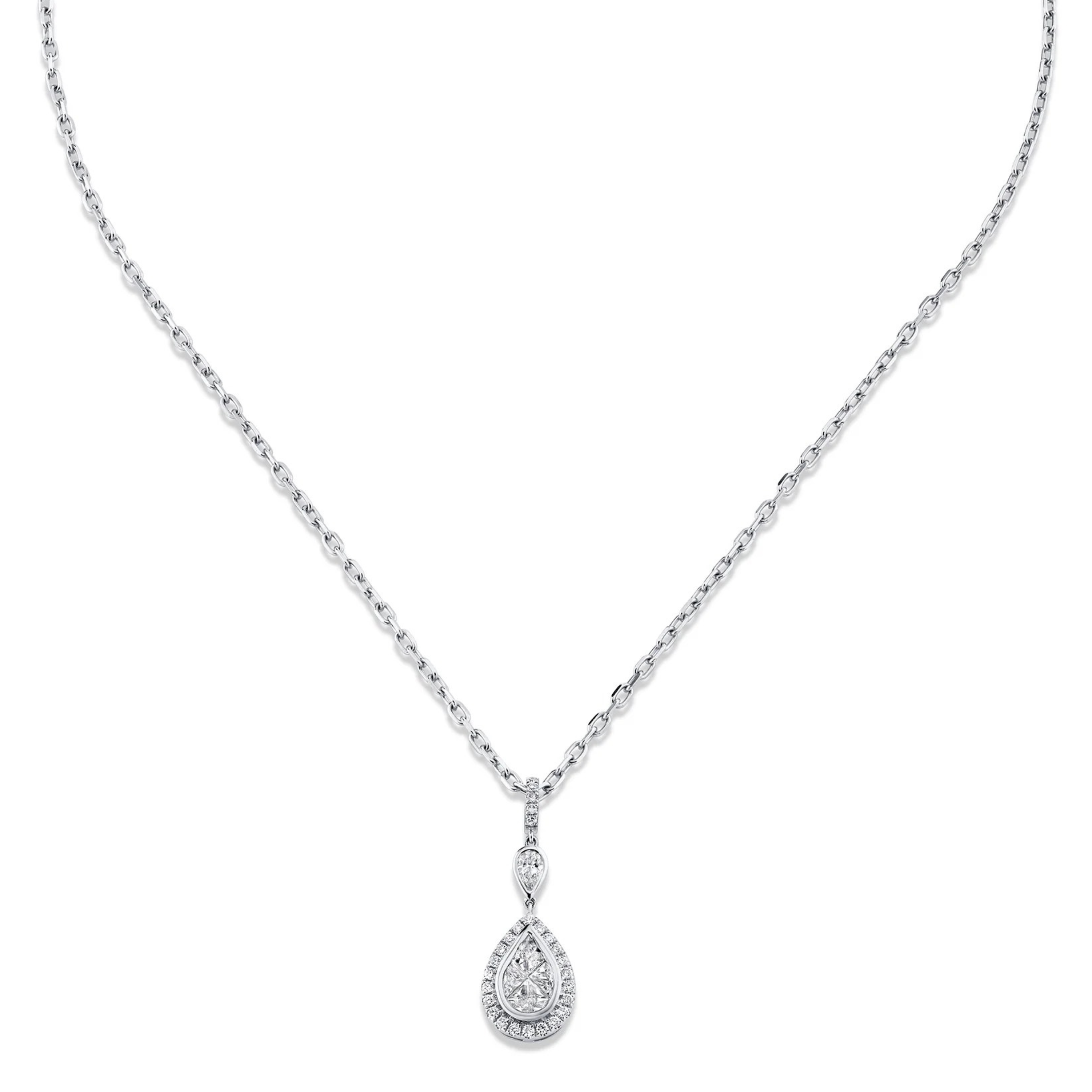 DIAMOND DOUBLE PEAR NECKLACE