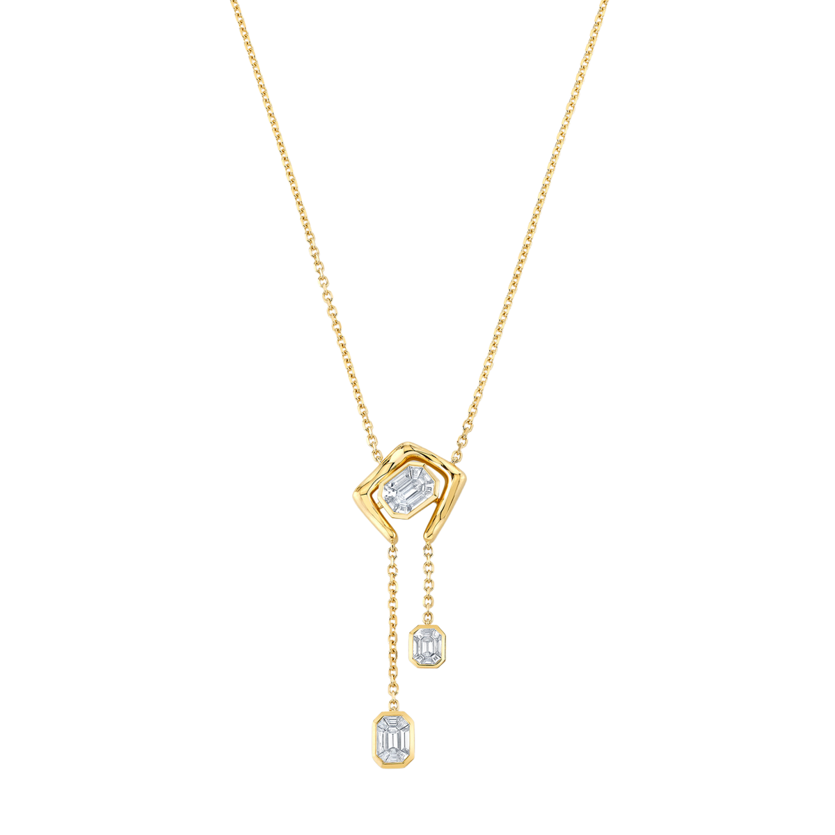 READY TO SHIP DIAMOND ZAR DROP NECKLACE