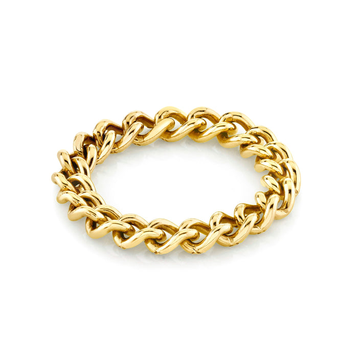 SOLID GOLD BABY LINK RING