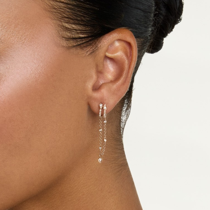 DIAMOND DOUBLE  FRINGE PEAR DROP HUGGIES