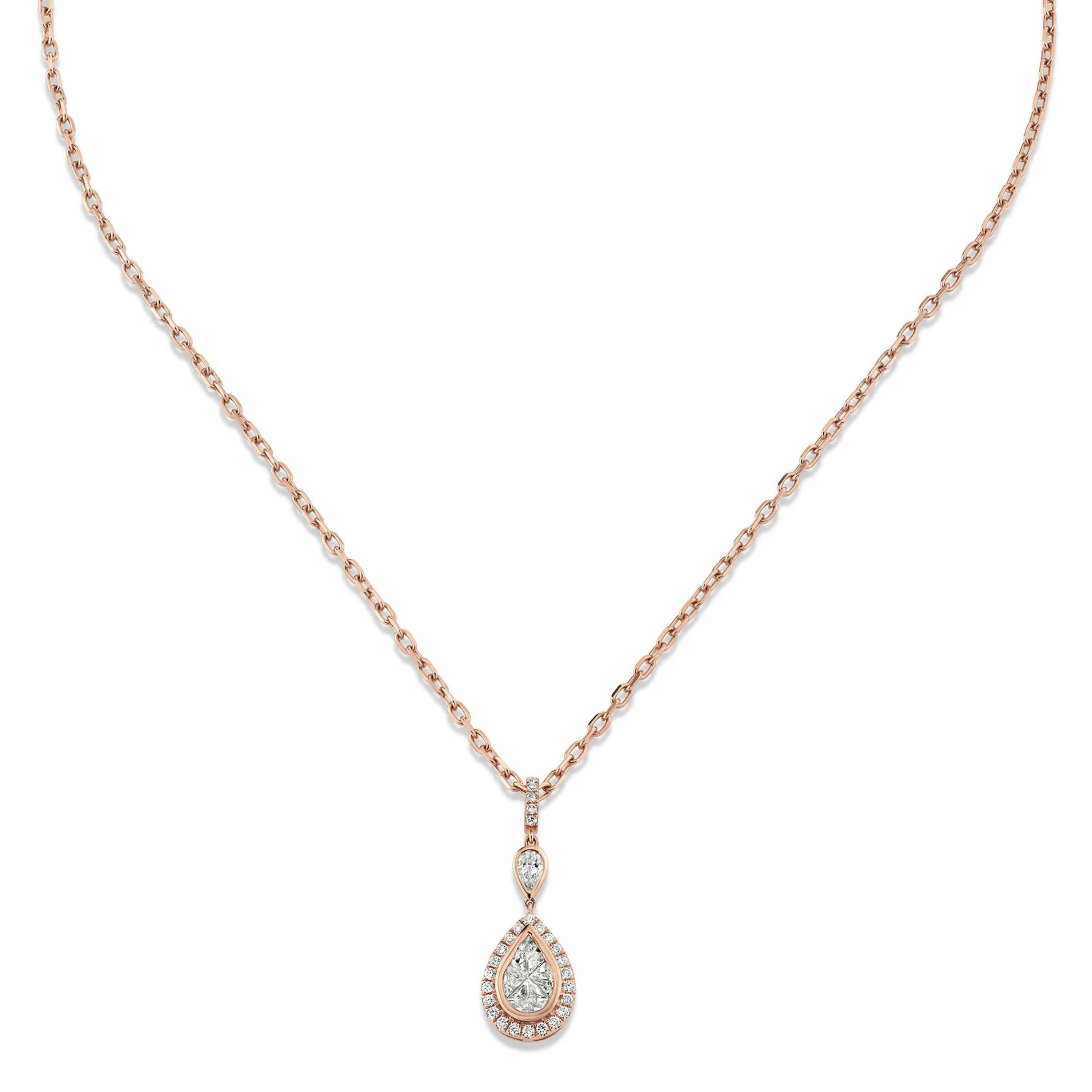 DIAMOND DOUBLE PEAR NECKLACE