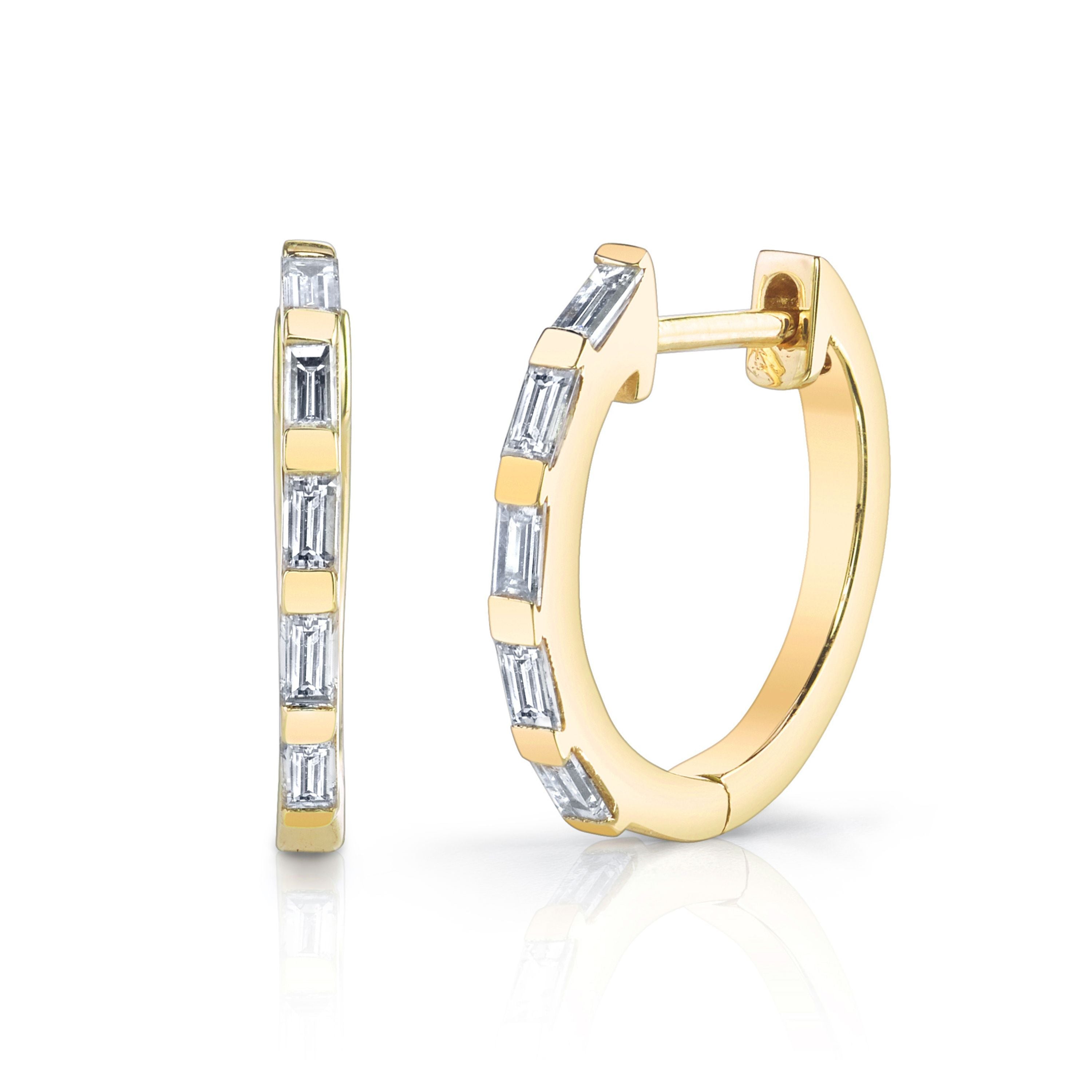 DIAMOND BAGUETTE HUGGIES, 12.5mm