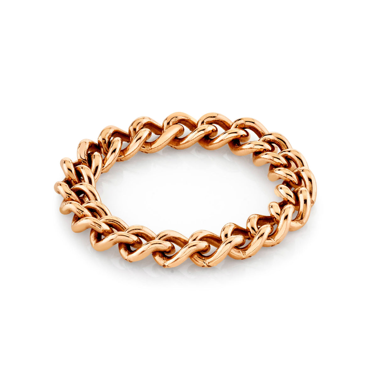 SOLID GOLD BABY LINK RING