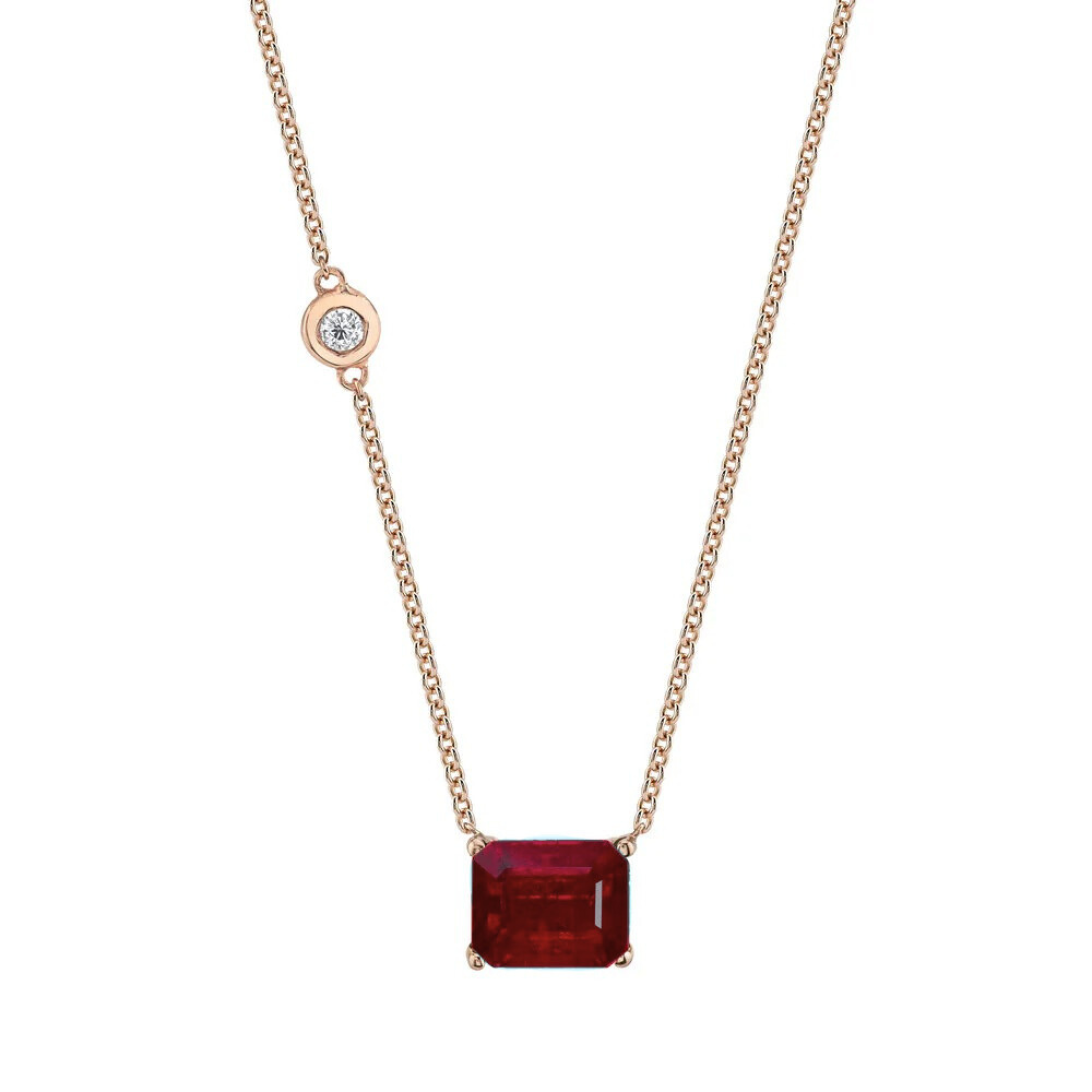 RUBY SOLITAIRE NECKLACE