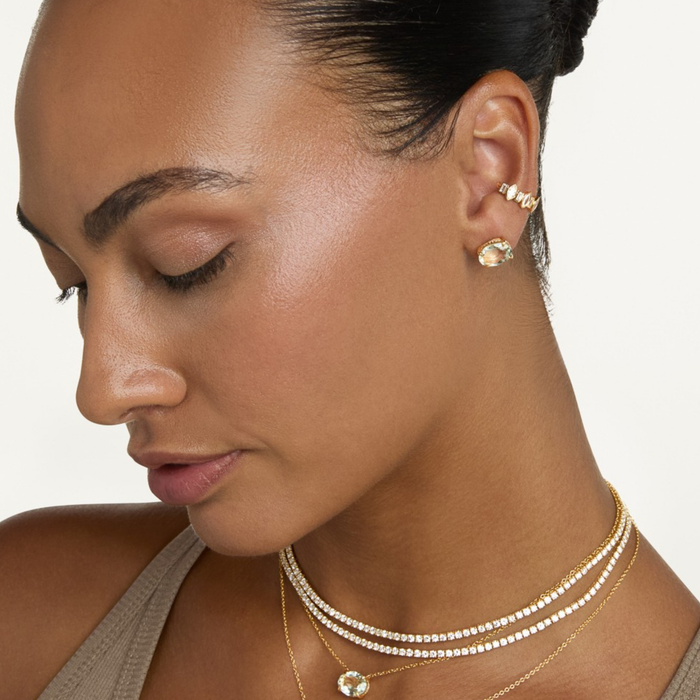READY TO SHIP GREEN AMETHYST OVAL GEM STUDS