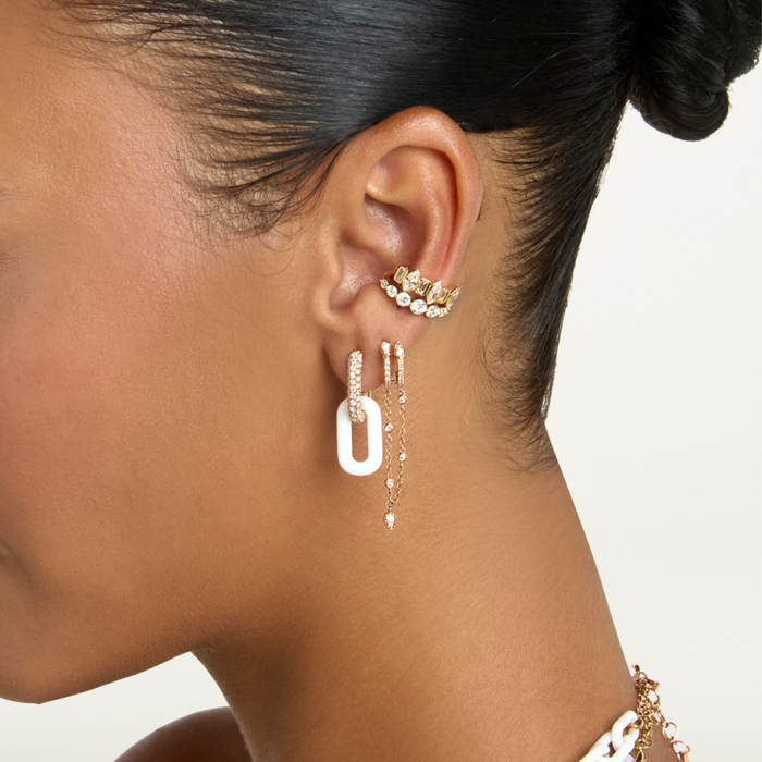DIAMOND GRADUAL ROUND EAR CUFF