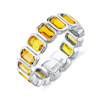 YELLOW SAPPHIRE & CITRINE BEZEL BAND