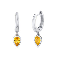 YELLOW SAPPHIRE PEAR DROP HUGGIES