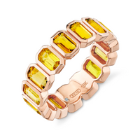 YELLOW SAPPHIRE & CITRINE BEZEL BAND
