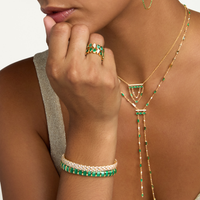EMERALD BAGUETTE STRETCH BRACELET