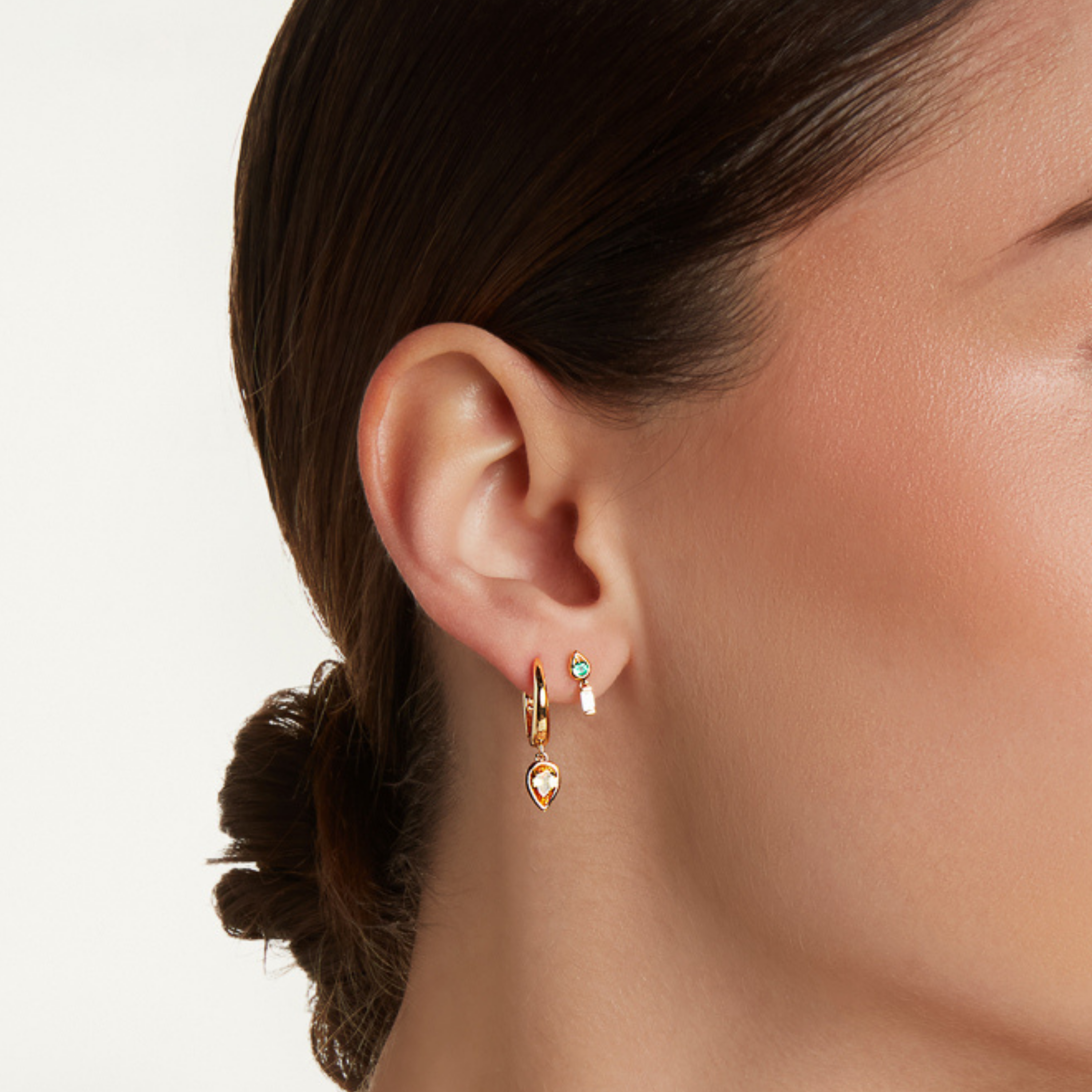 MINI ME DIAMOND & PINK SAPPHIRE LIT STUDS