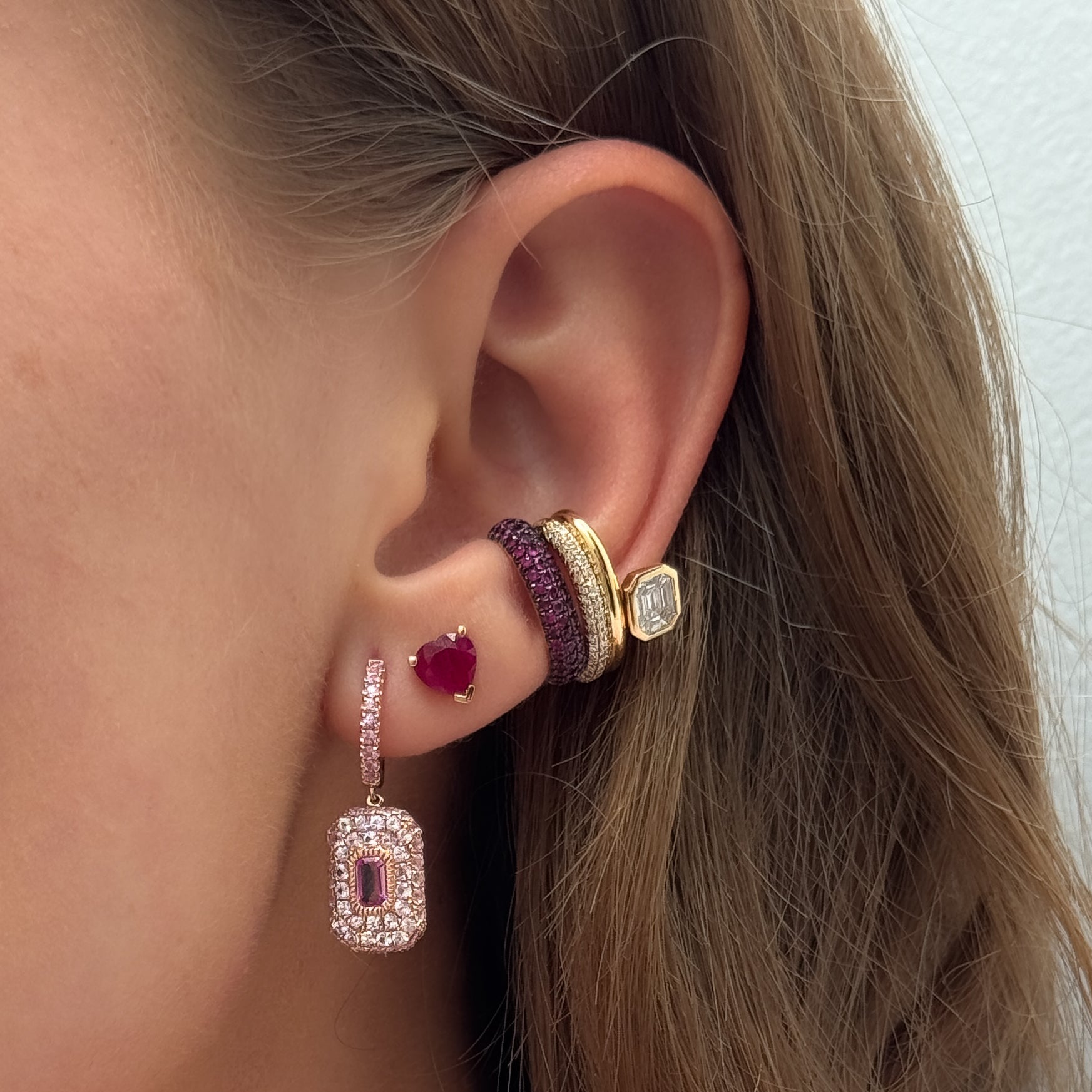 DIAMOND FLOATING BEZEL EAR CUFF