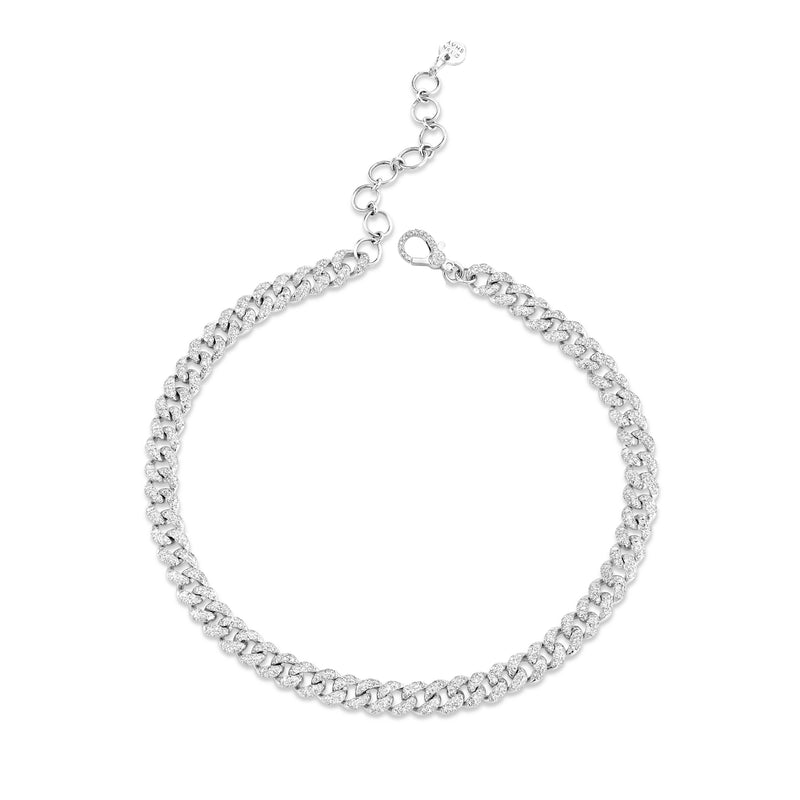 READY TO SHIP DIAMOND PAVE MINI LINK ANKLET