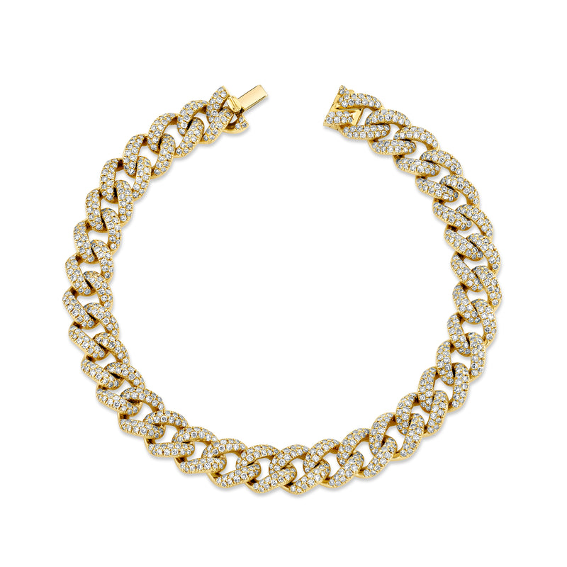 READY TO SHIP DIAMOND PAVE MEDIUM LINK BRACELET