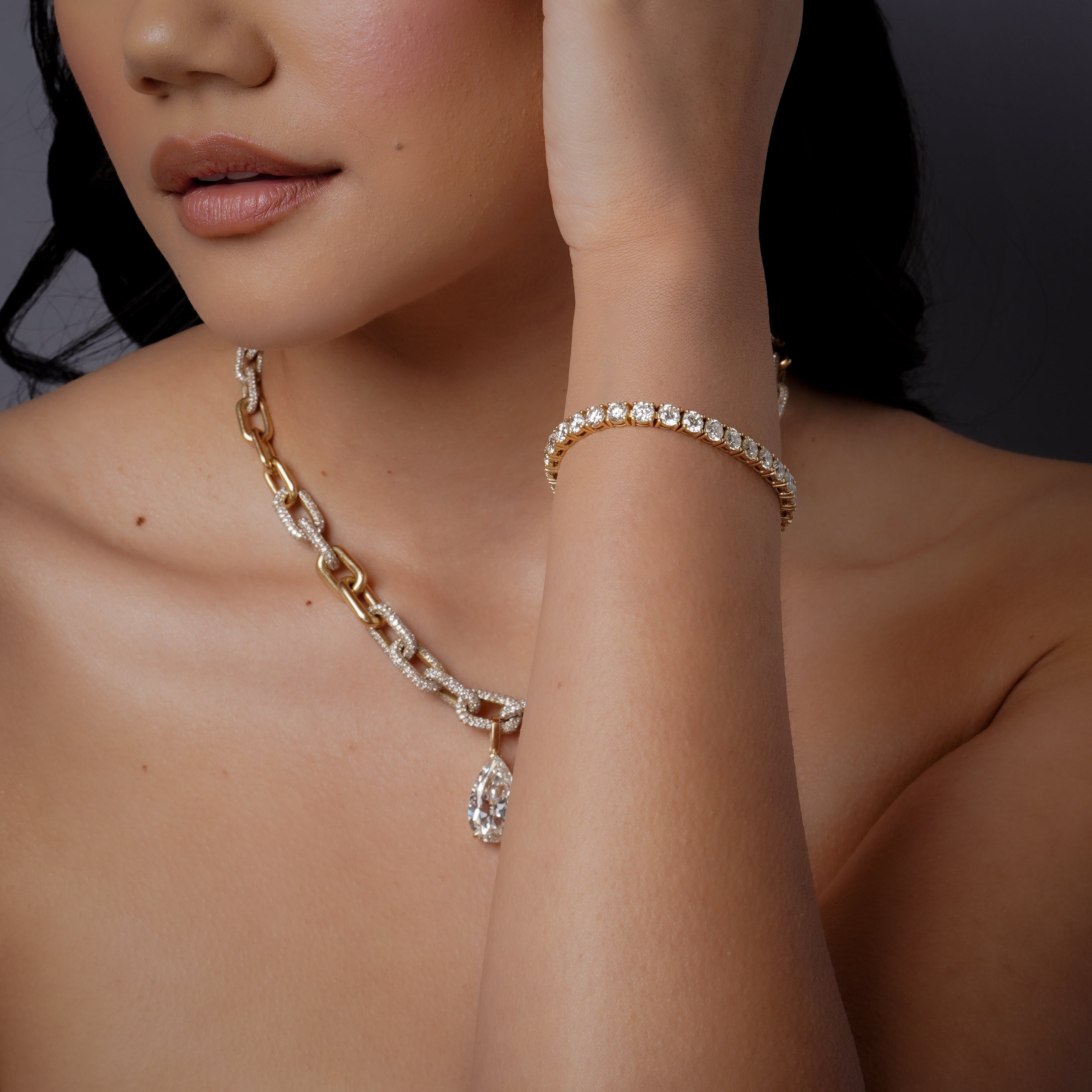 DIAMOND TENNIS BRACELET, 15cts