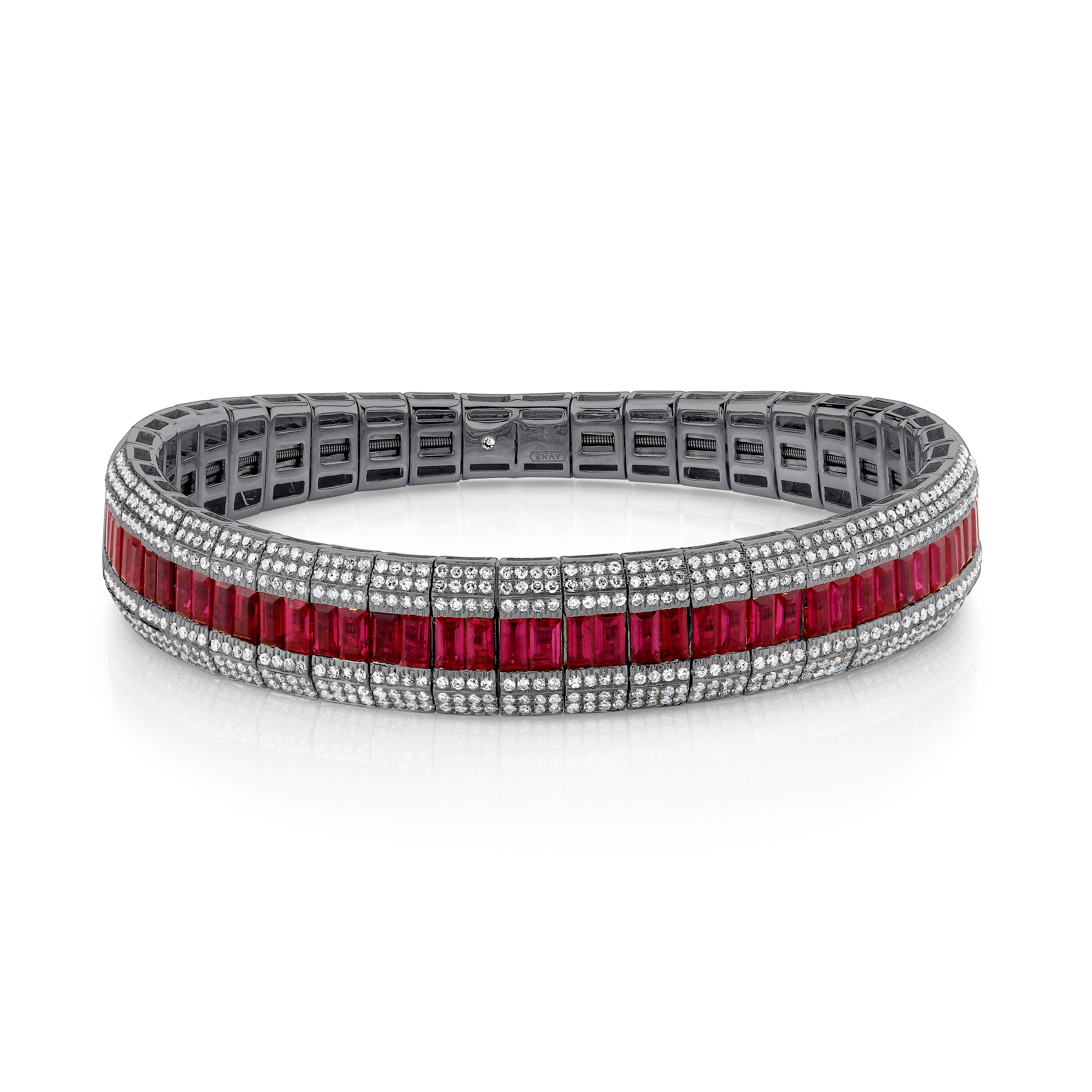 RUBY & DIAMOND STRETCH BRACELET