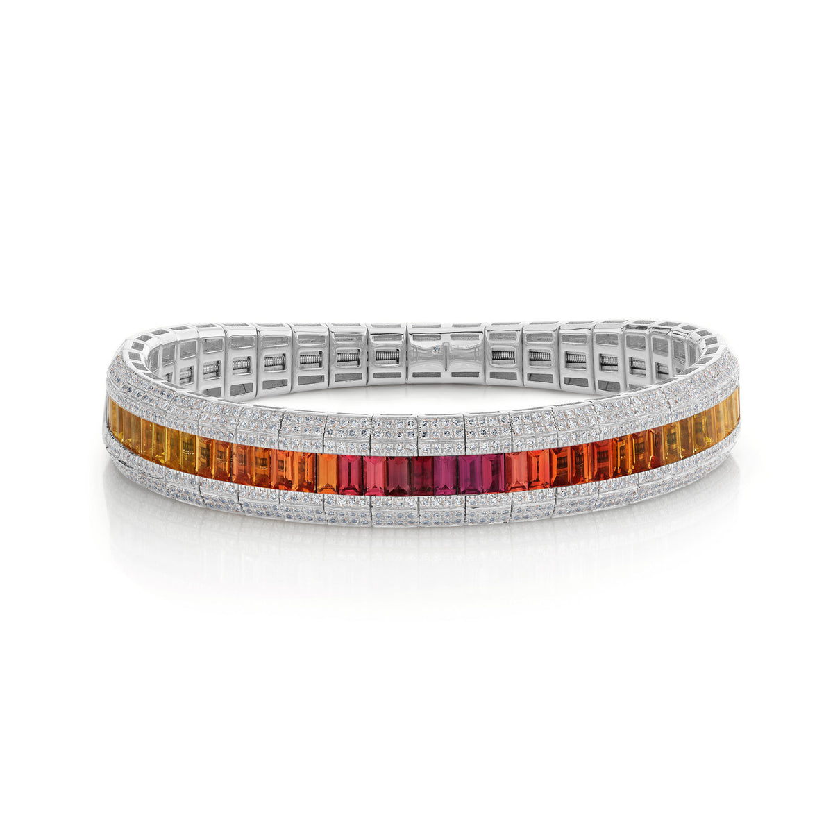 CITRINE & DIAMOND OMBRE STRETCH BRACELET