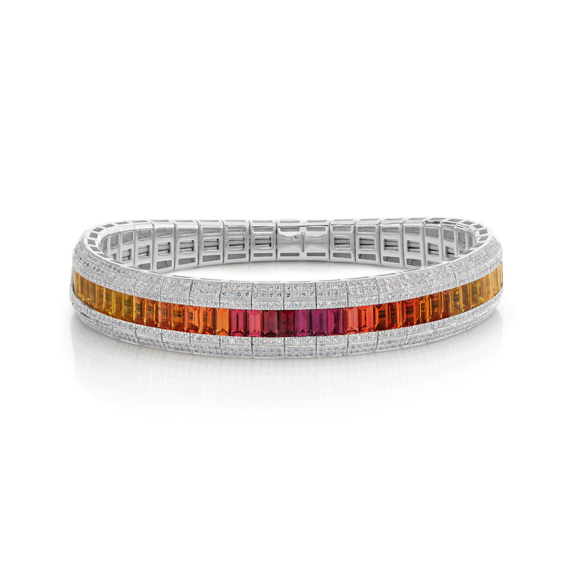 CITRINE & DIAMOND OMBRE STRETCH BRACELET