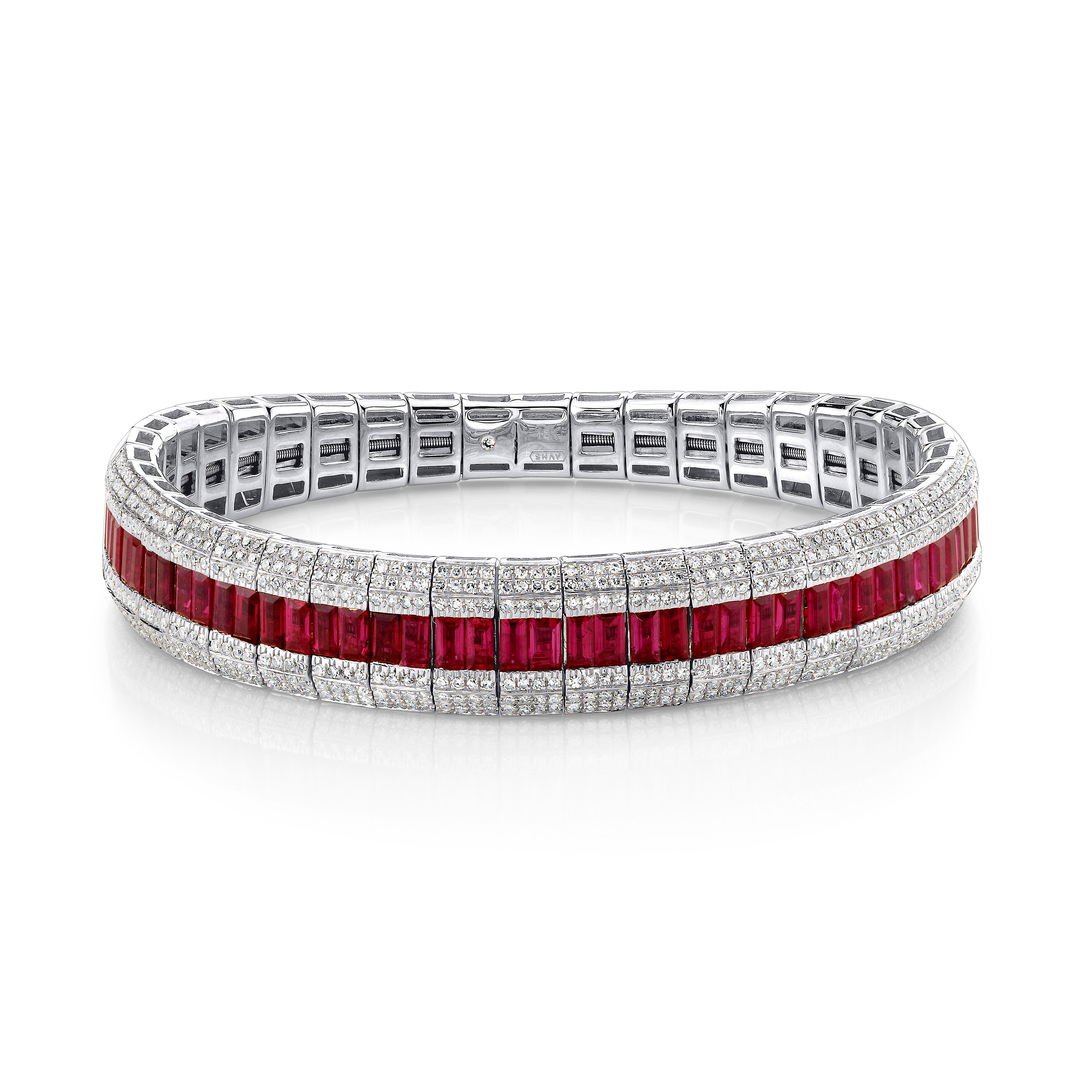 RUBY & DIAMOND STRETCH BRACELET