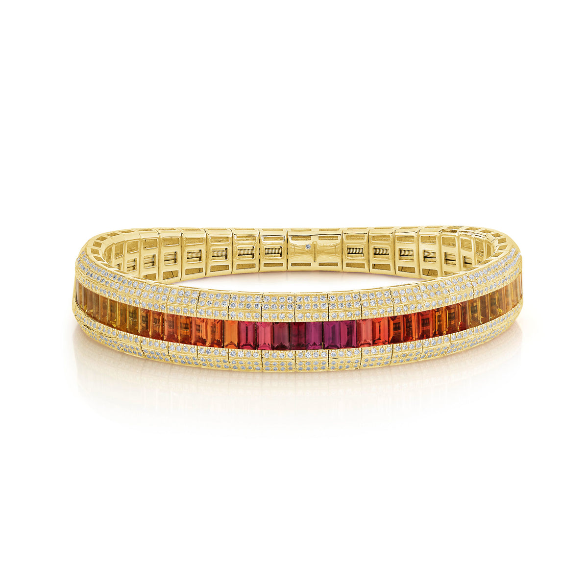 CITRINE & DIAMOND OMBRE STRETCH BRACELET