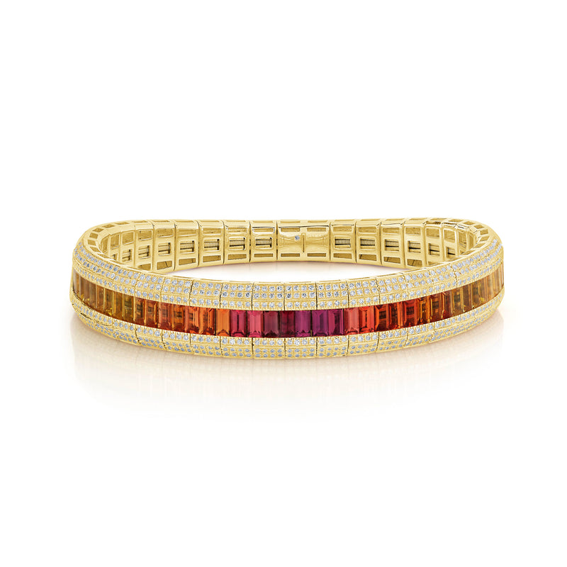 CITRINE & DIAMOND OMBRE STRETCH BRACELET