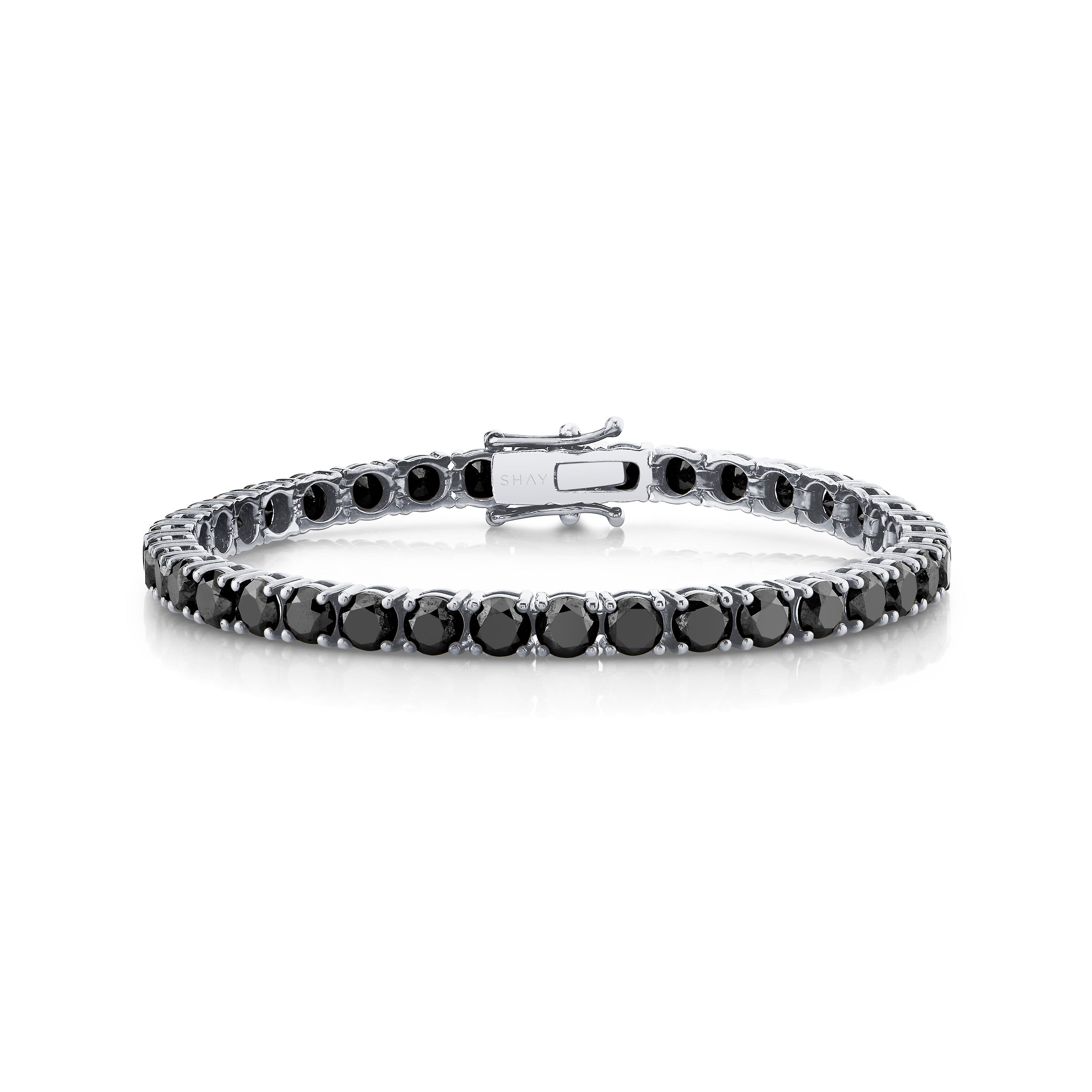 MEN'S BLACK DIAMOND TENNIS BRACELET – SHAY JEWELRY