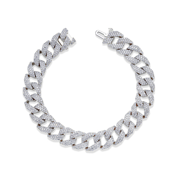 READY TO SHIP DIAMOND PAVE GEO LINK BRACELET