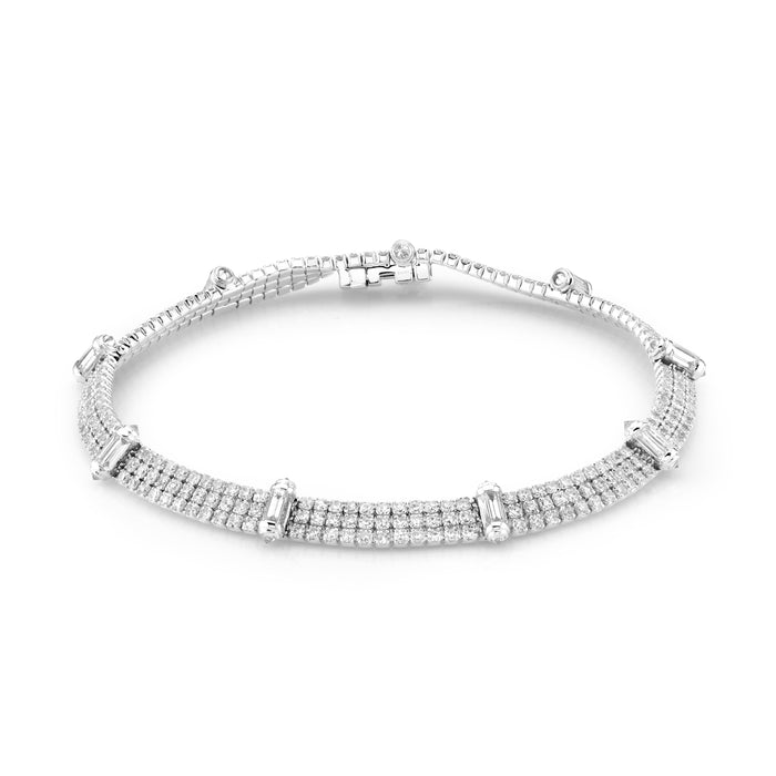 READY TO SHIP DIAMOND TRIPLE THREAD & RIPPLE BRACELET