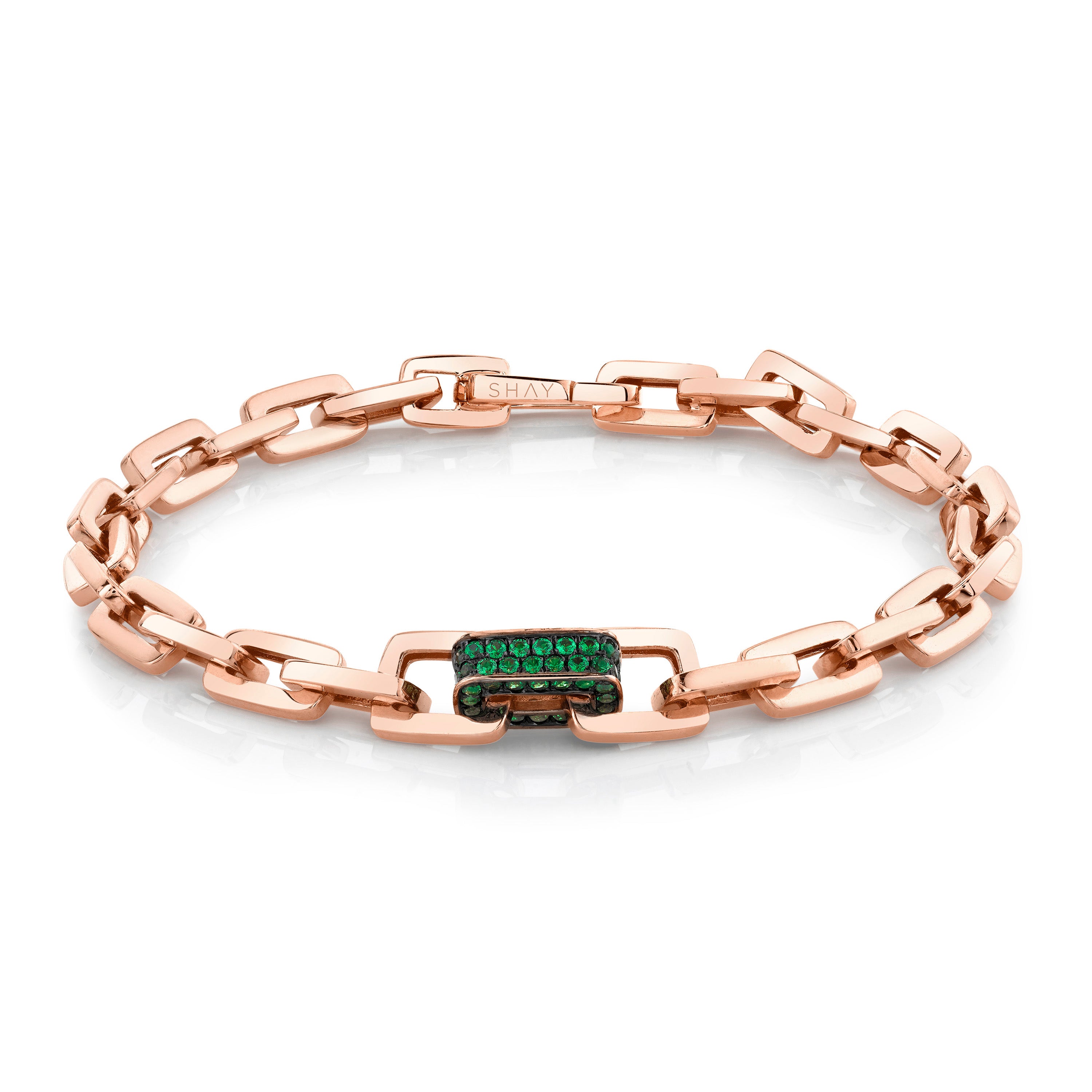 Single Emerald Green Rectangle Tennis Bracelet – NOA Jewels